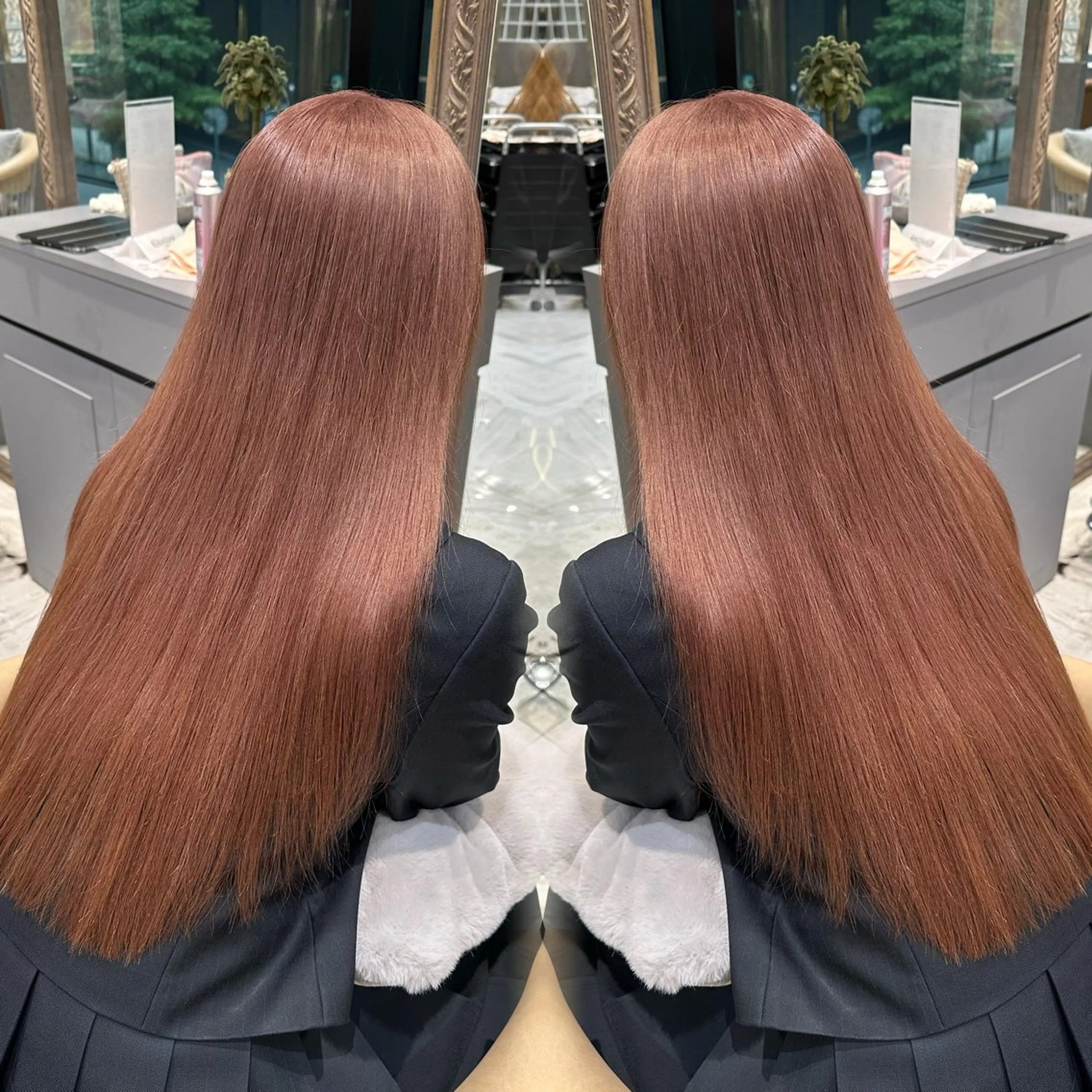 ロング カラー ヘアカラー トリートメント もえな 💋👼🏻のヘアスタイル