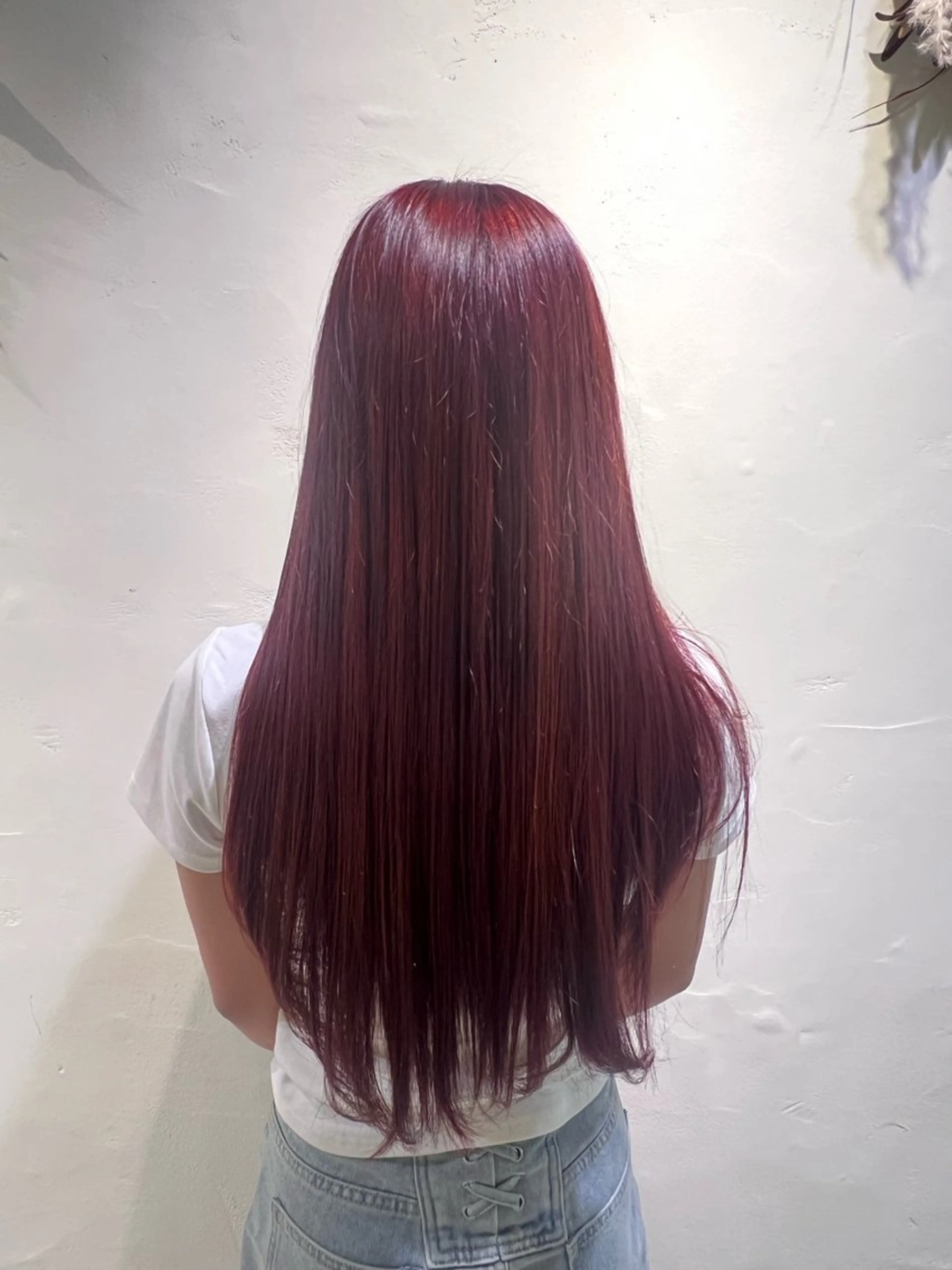 ロング カラー カシス 透明感カラー🎀／ マツエクのヘアスタイル