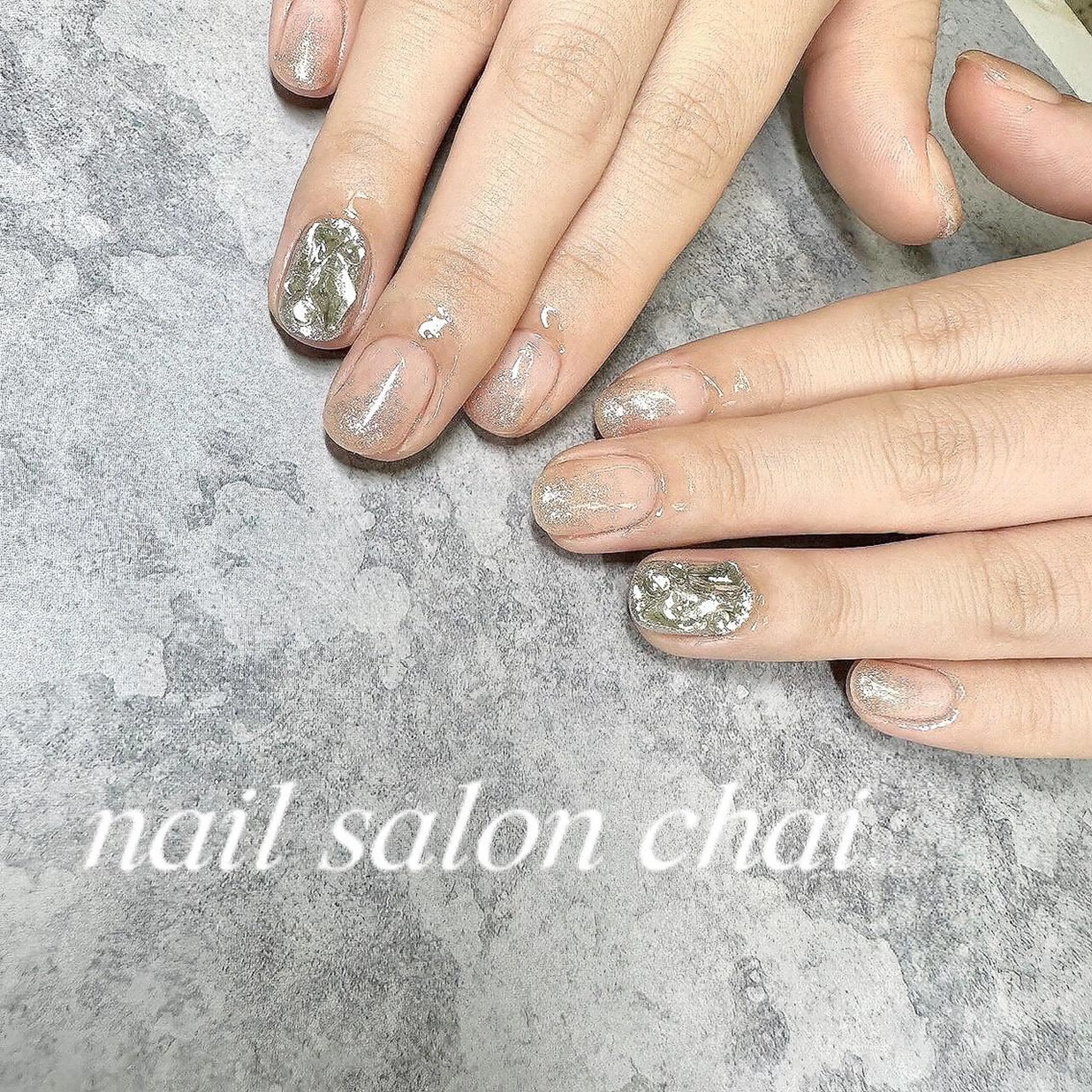 ネイル グラデーション キラキラネイル ラメ(グリッター) ラメグラデーション nail salon chai 上本町のネイルデザイン