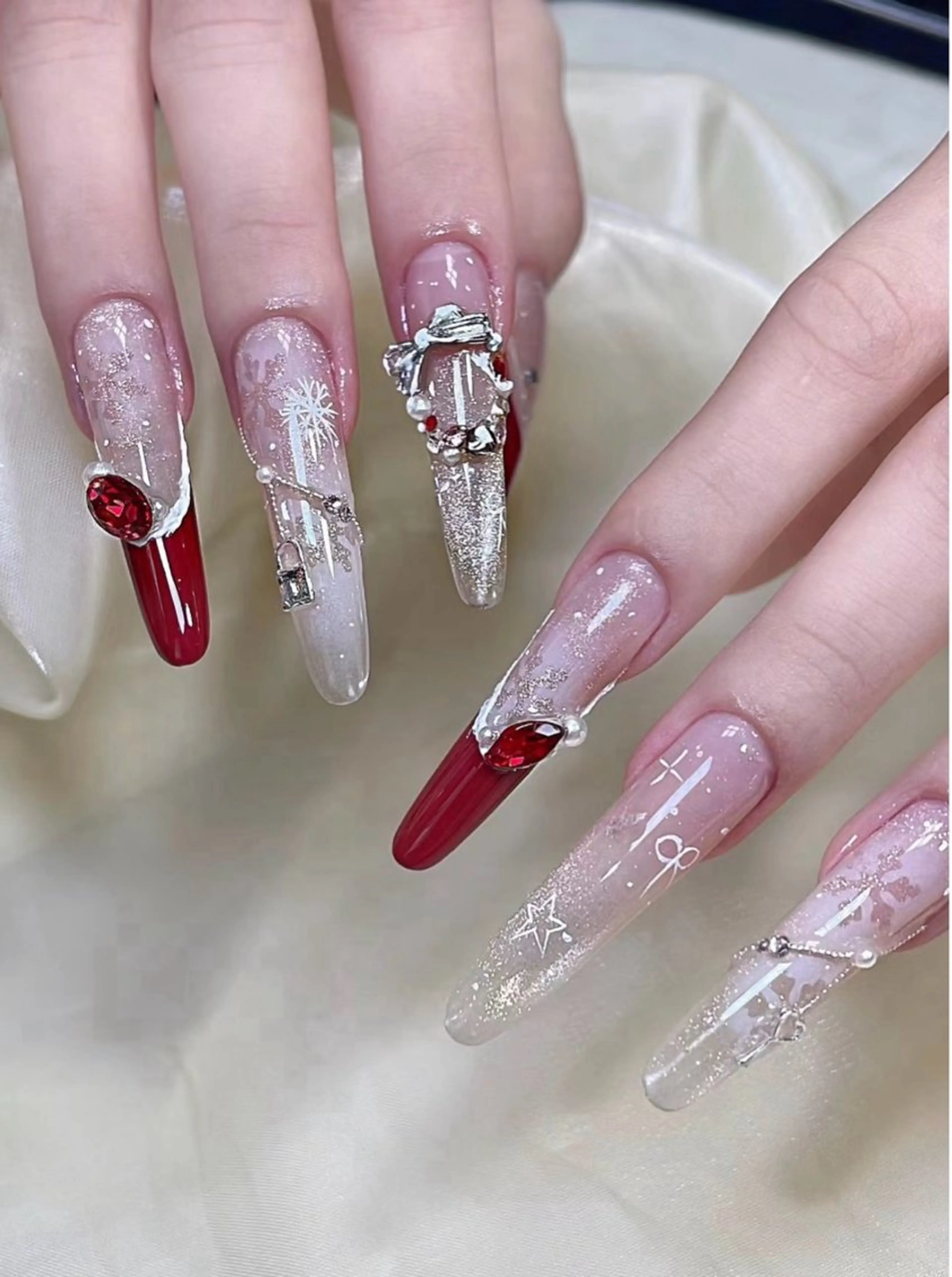 ネイル ジェルネイル 韓国ネイル マグネットネイル パラジェル ワンホンネイル ハンドネイル 長さだし専門店 M2 rikaのネイルデザイン