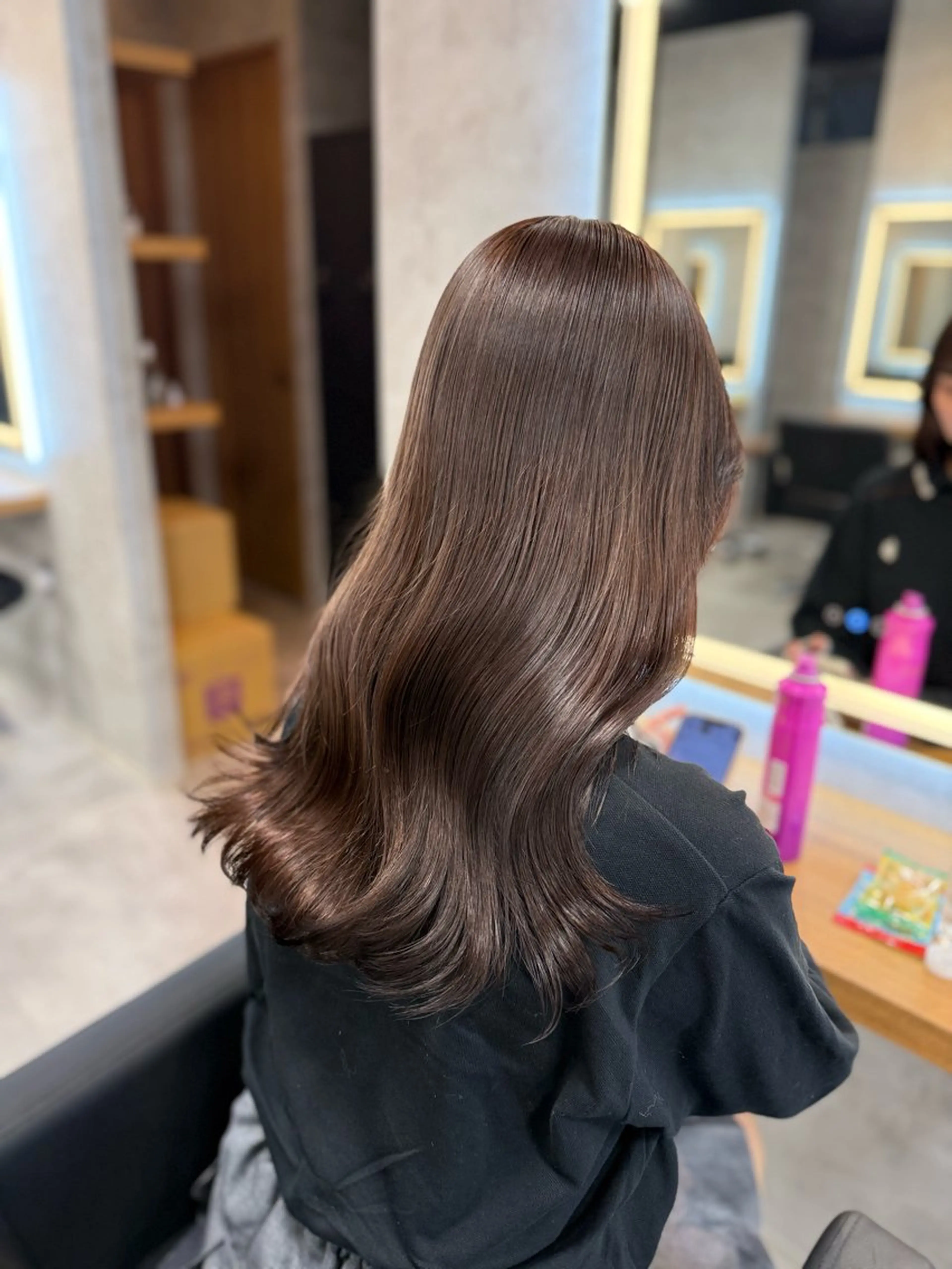 ロング カラー ヘアアレンジ カット ヘアカラー トリートメント ヘアセット レイヤーカット×透明 感カラーHAYATOのヘアスタイル