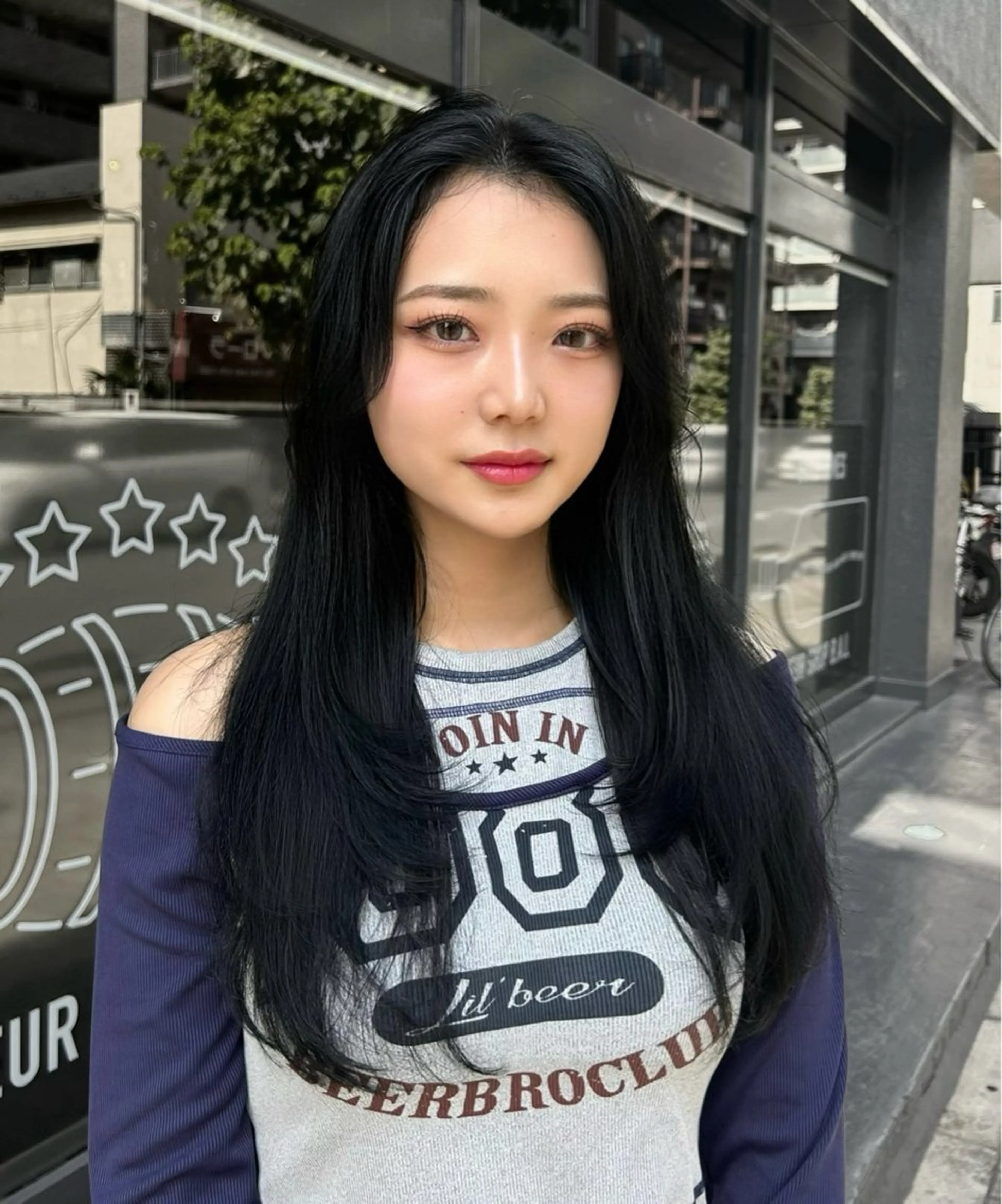 ロング 韓国風カラー 姫カット 韓国風ヘア レイヤーカット ワンホンレイヤー MEI🎀垢抜けカラ ー🎀韓国styleのヘアスタイル