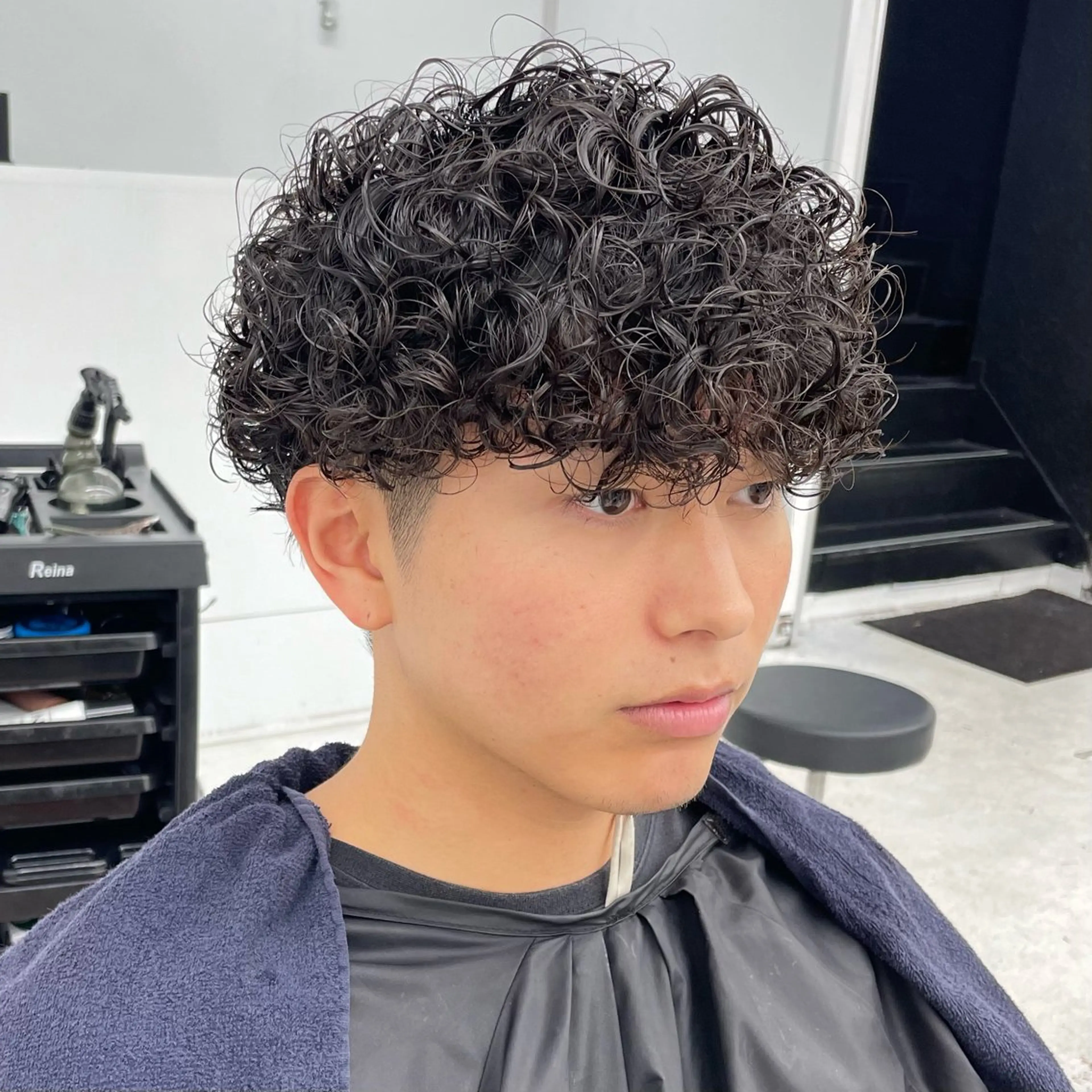 ミディアム パーマ メンズ カット パーマ 【柏メンズパーマ職人 】店長　KAZUMAのヘアスタイル