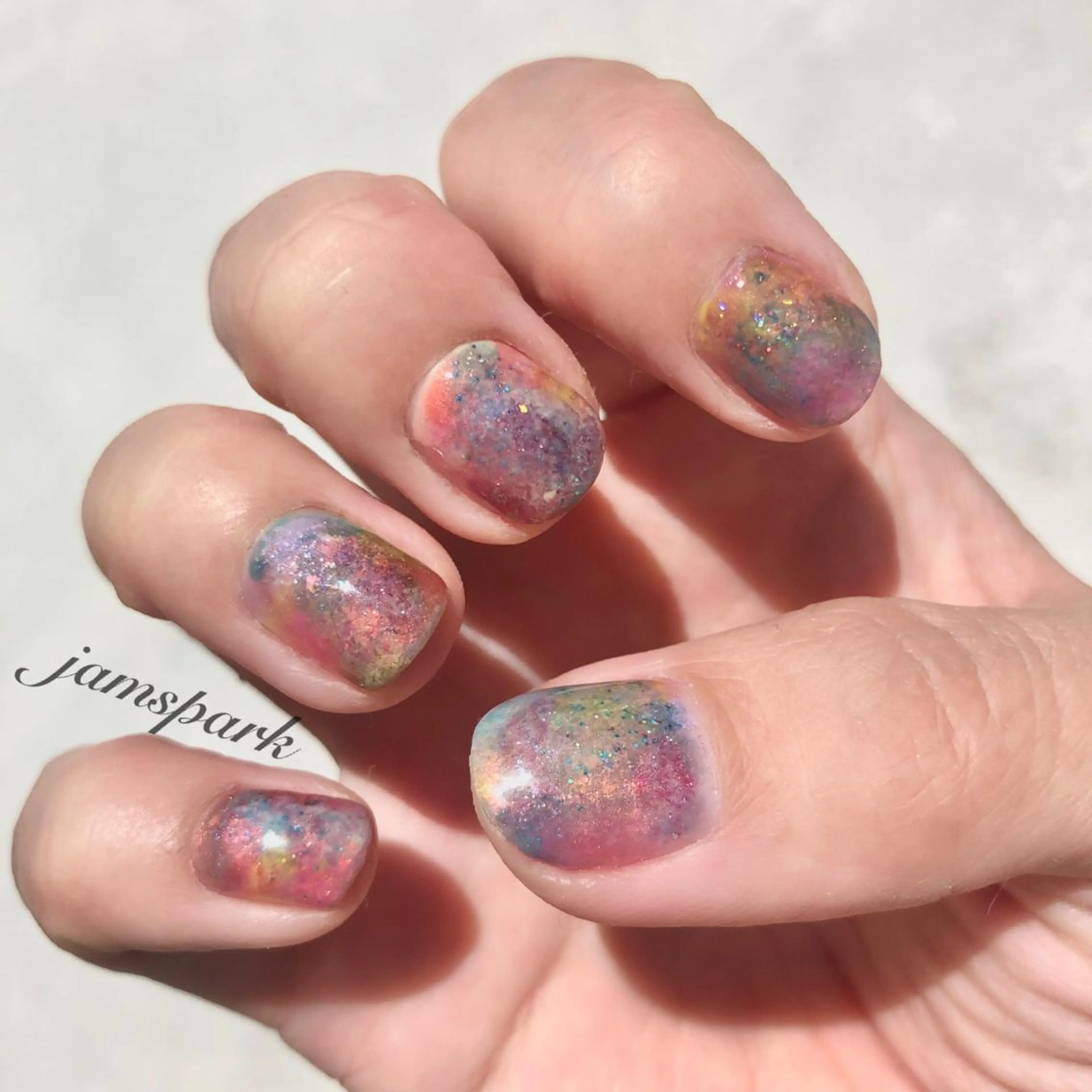 ネイル アートネイル ニュアンスネイル ショートネイル ハンドネイル jamspark ✨のネイルデザイン