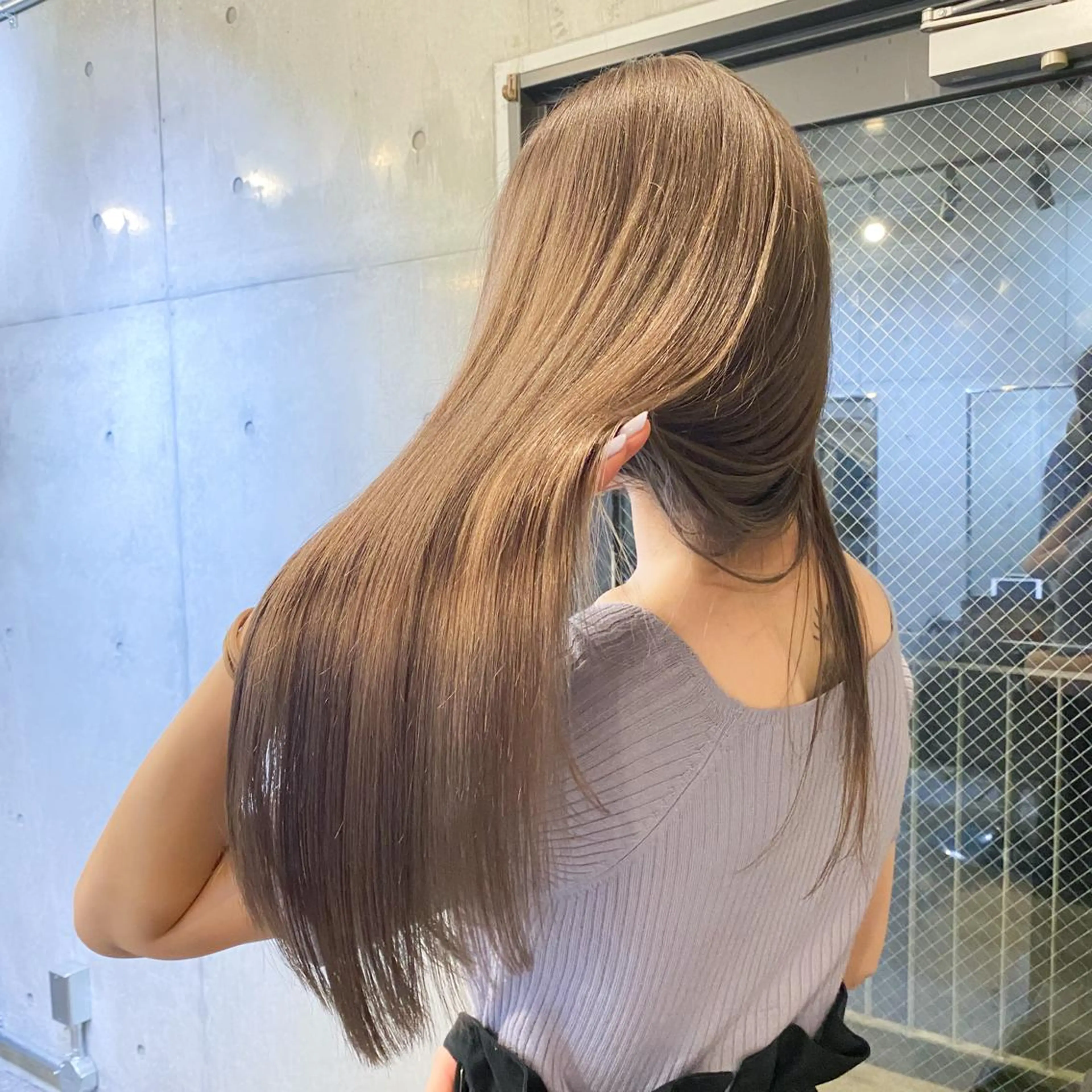 ロング 艶髪ブリーチ 永井竜也のヘアスタイル