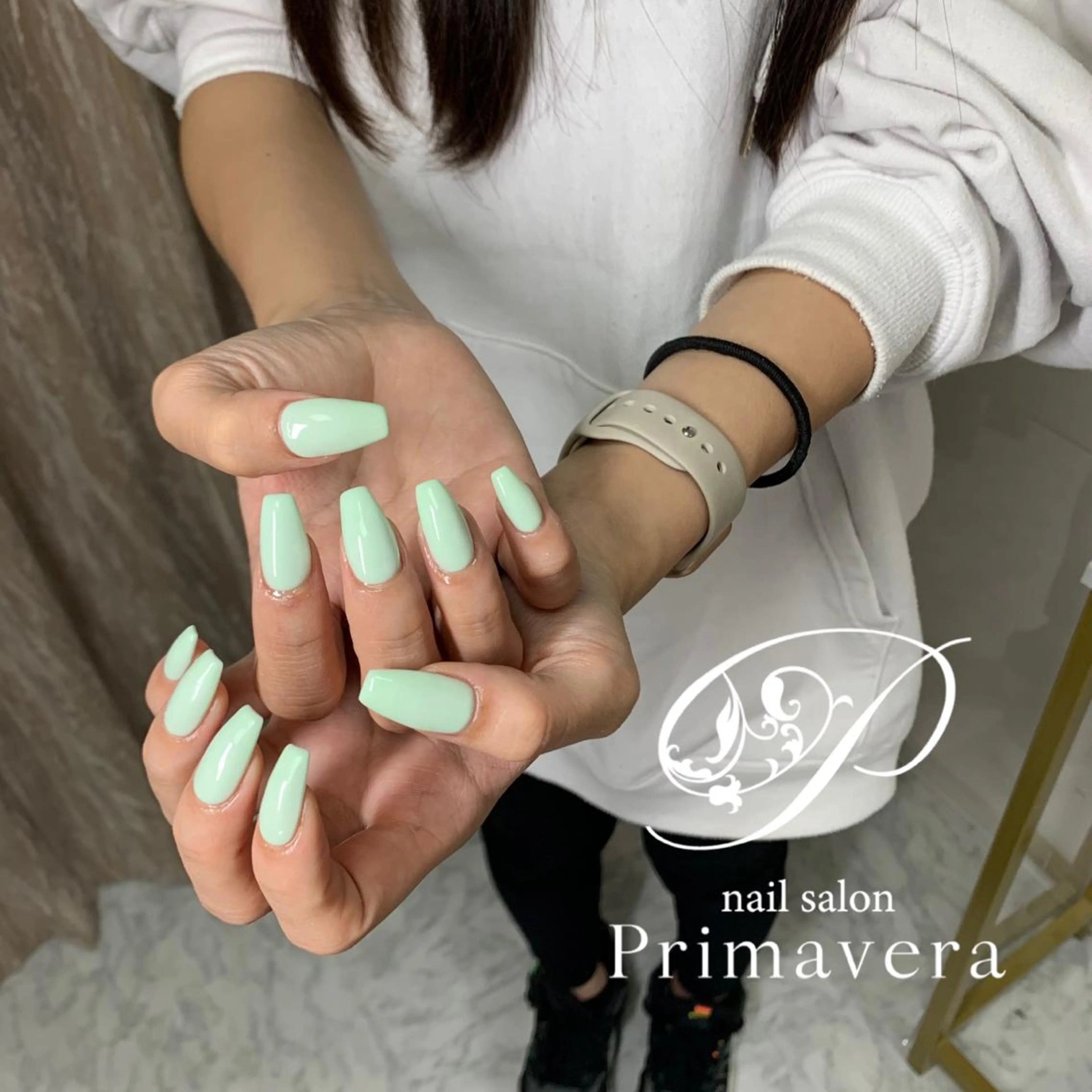 ネイル ハンドネイル primavera ワンホン系/ちゅるんのネイルデザイン