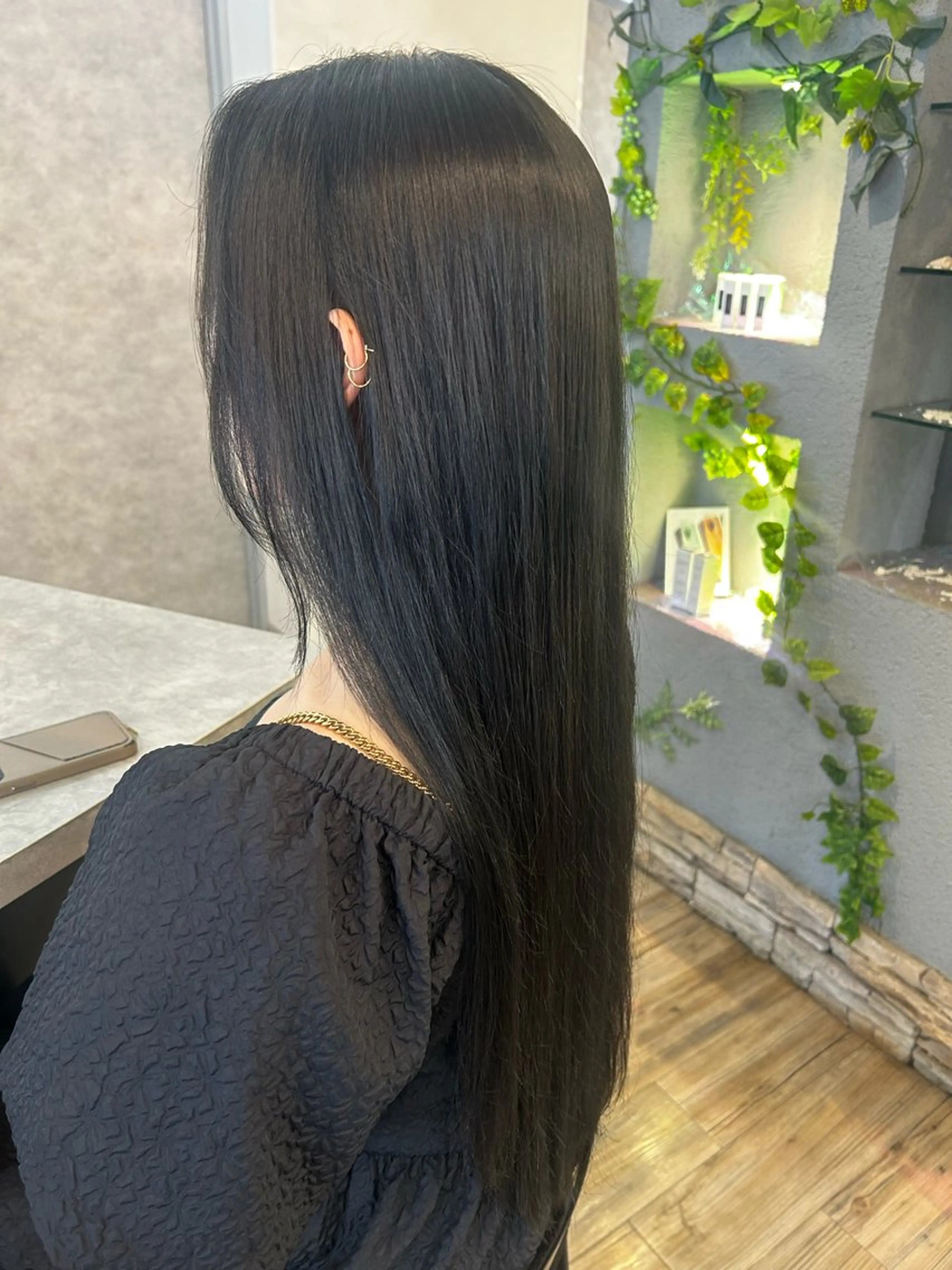 ロング カラー トリートメント ミナミ🩰デサインカ ラー♡ヘアセットのヘアスタイル