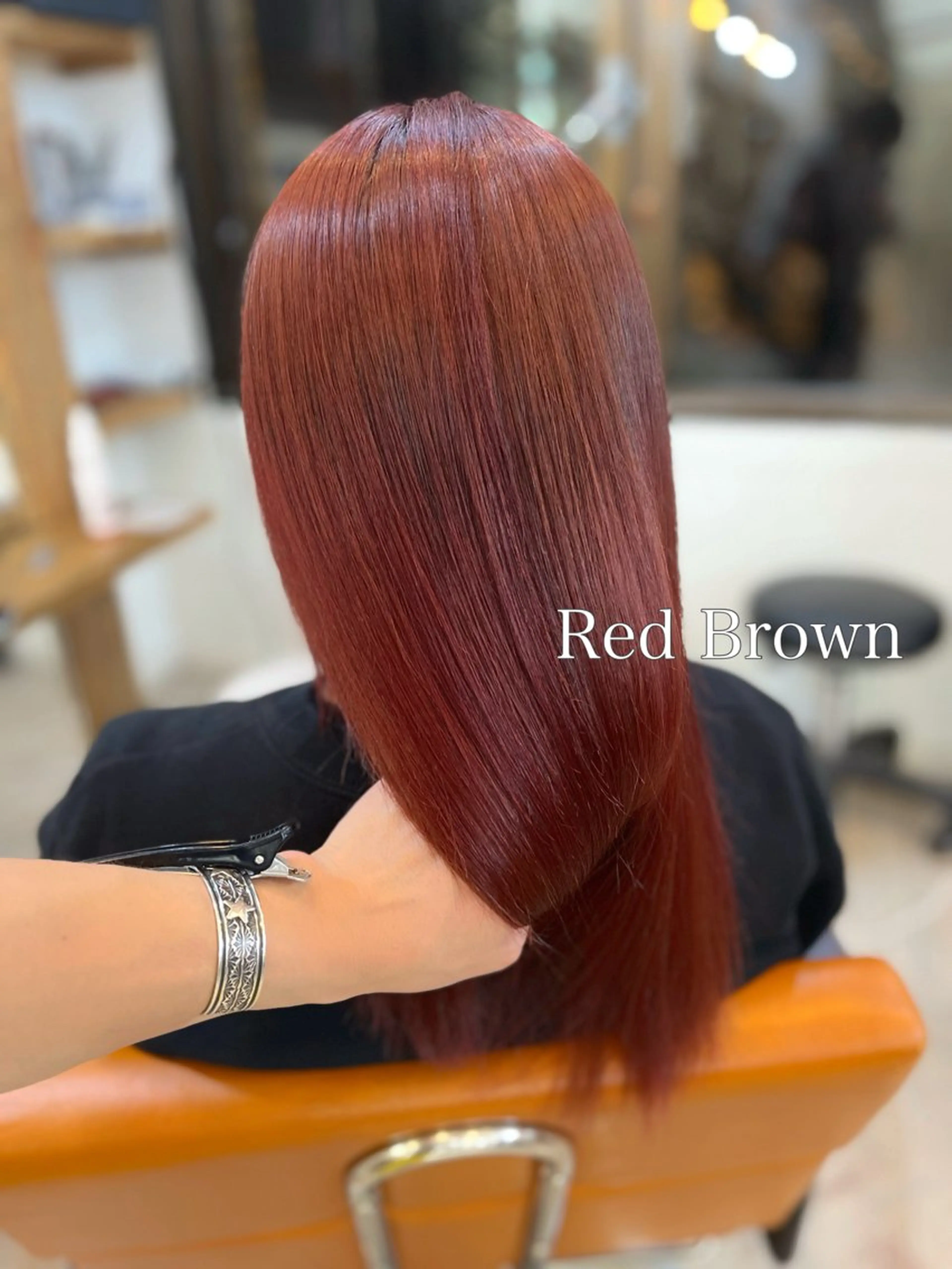 ロング カラー パーマ ヘアアレンジ ブリーチ ブリーチなしカラー レッドカラー 髪質改善 カット ヘアカラー トリートメント ヘッドスパ ヘアセット カラー指名No.1✨ 星野六三四のヘアスタイル