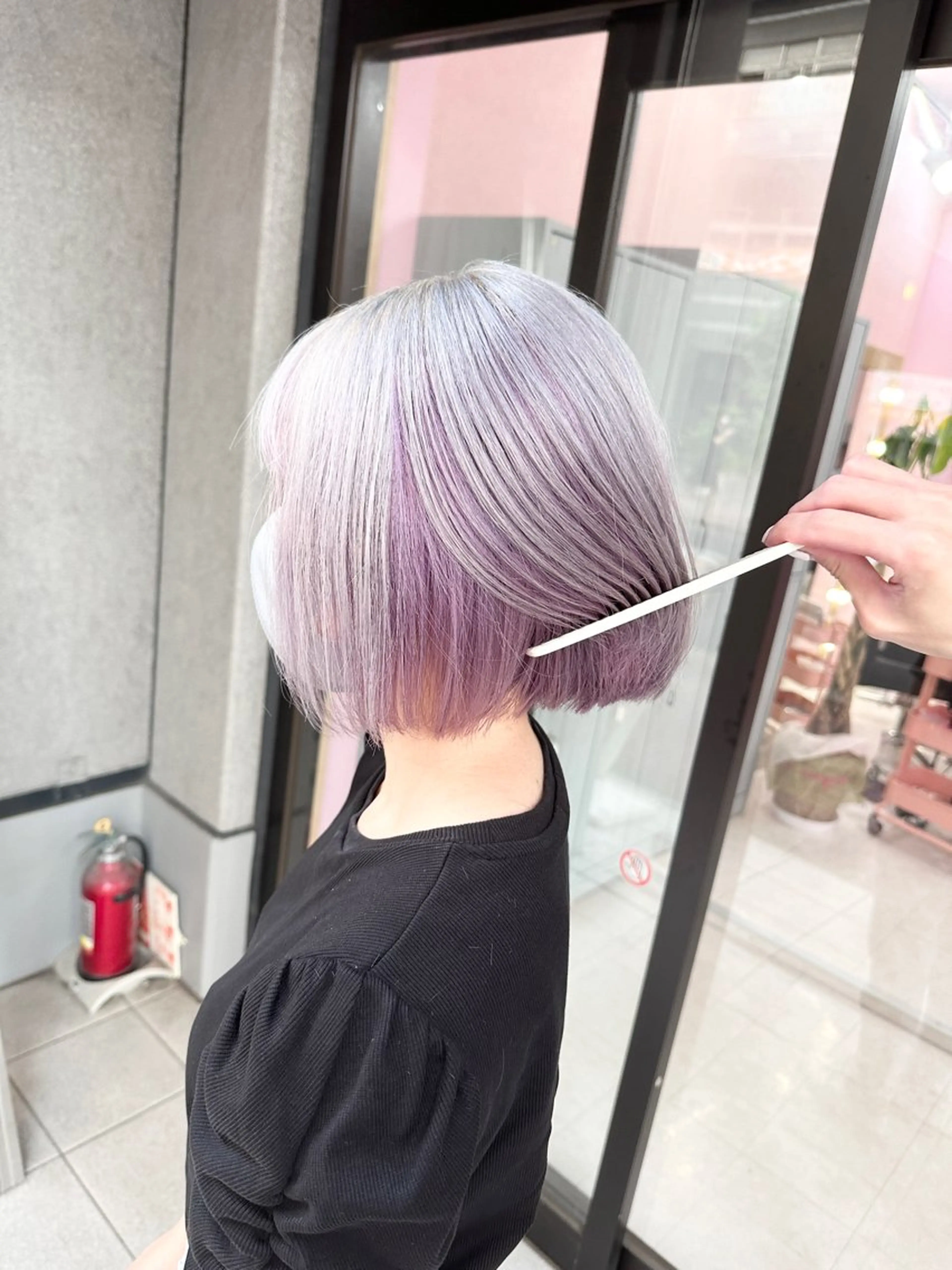 ショート ボブ フレンチガーリー レイヤーカット 似合わせカット トリートメント ヘアカラー トリートメント ❄️💛エクステ ブリーチ❄️yukiのヘアスタイル