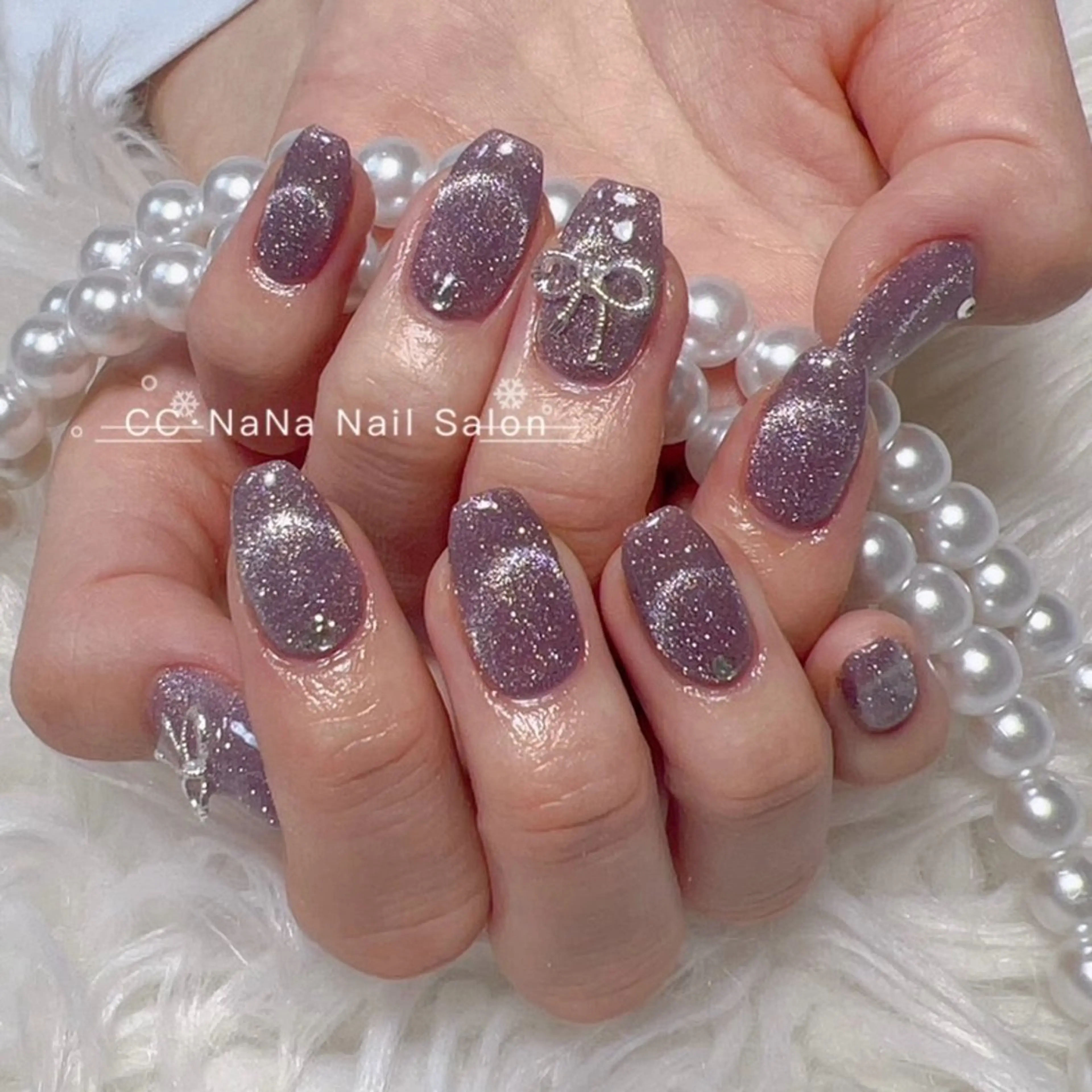 ネイル チークネイル フラッシュネイル ハート キラキラネイル 韓国ネイル ハンドネイル 💎CC・NaNa 韓国風ネイル🌙のネイルデザイン