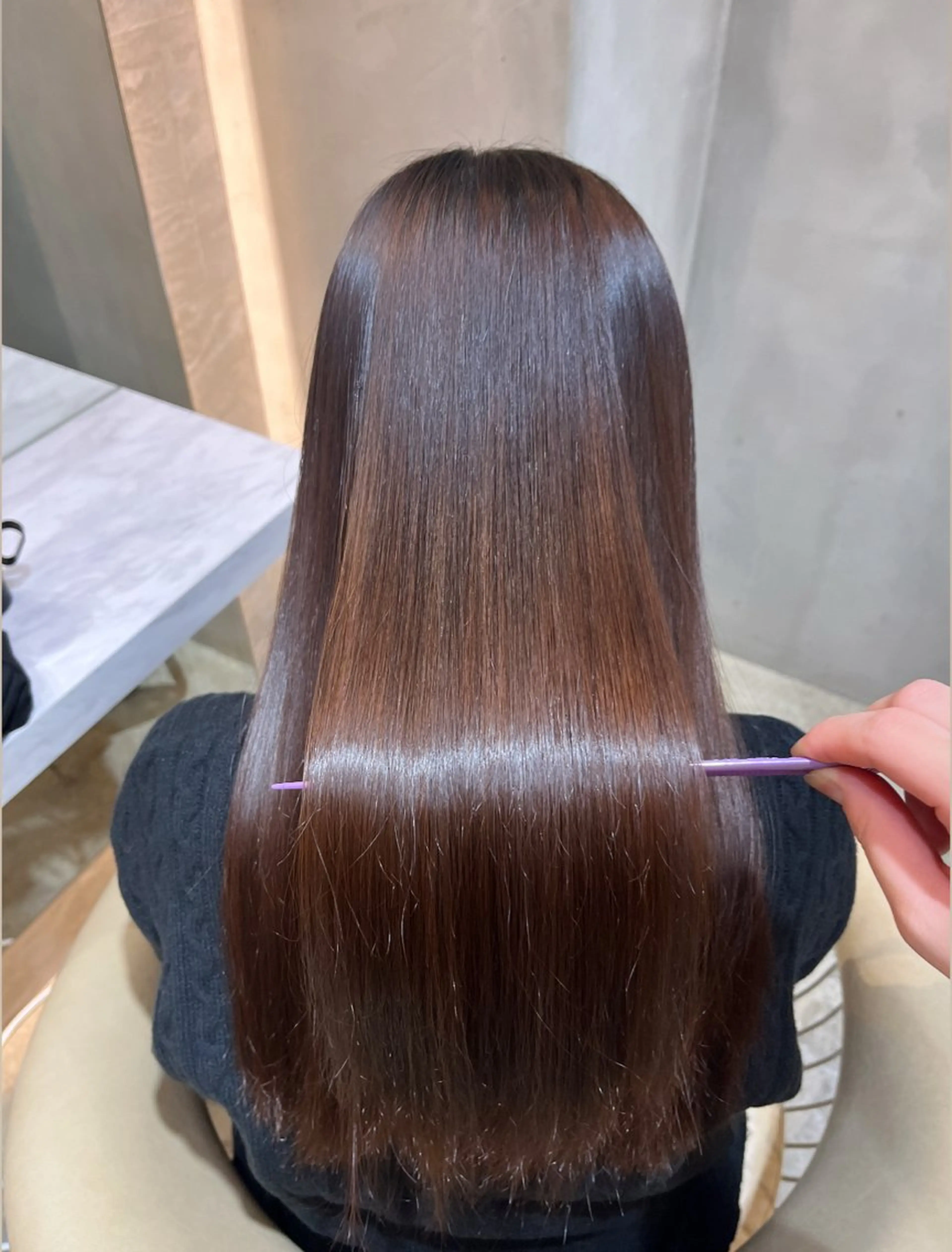 ロング 縮毛矯正 Londespoir所属・川畑 あやかのヘアスタイル