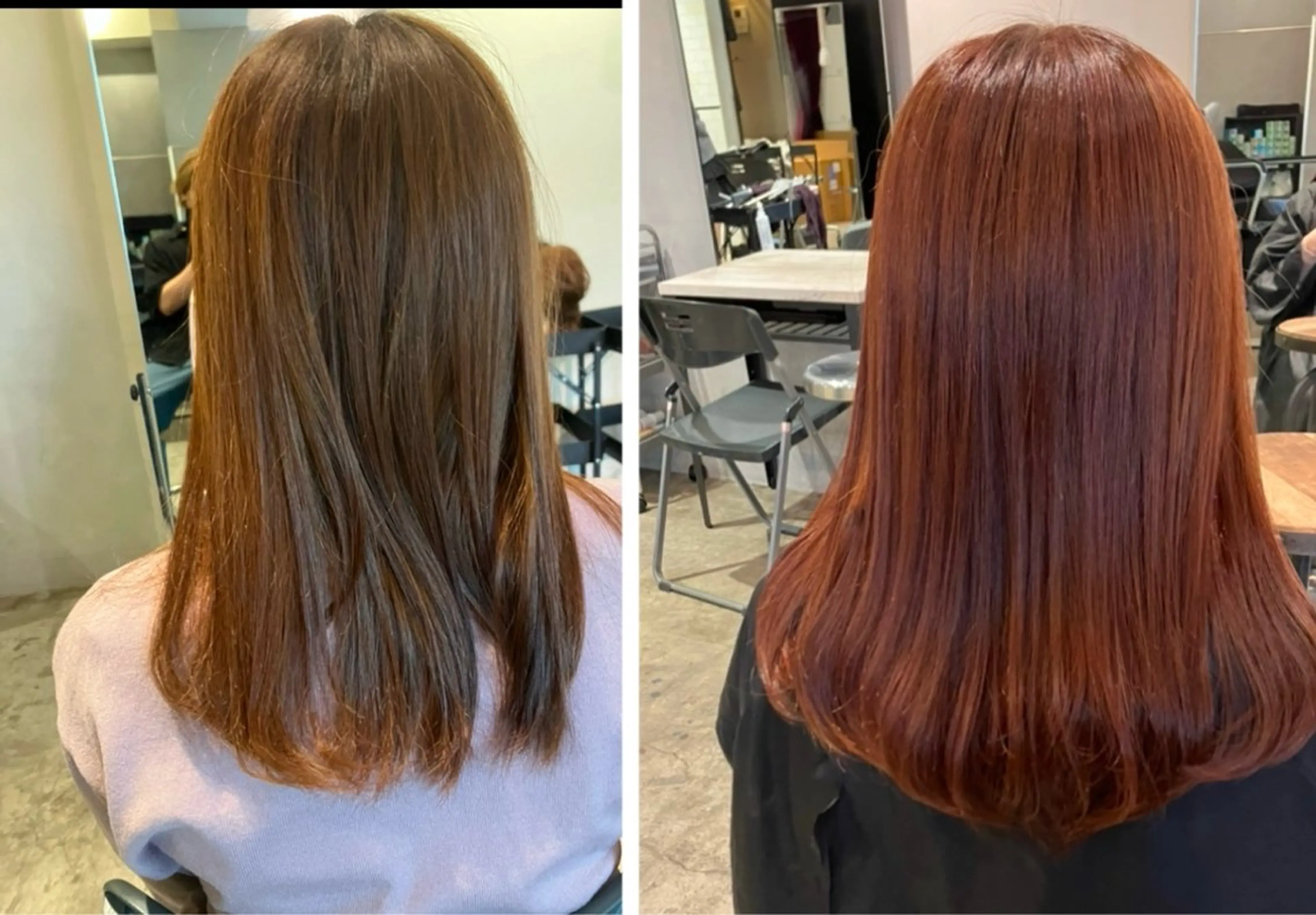 セミロング カラー ピンクカラー 髪質改善 カット ヘアカラー 🌟練馬の ケンシロウ⭐️のヘアスタイル