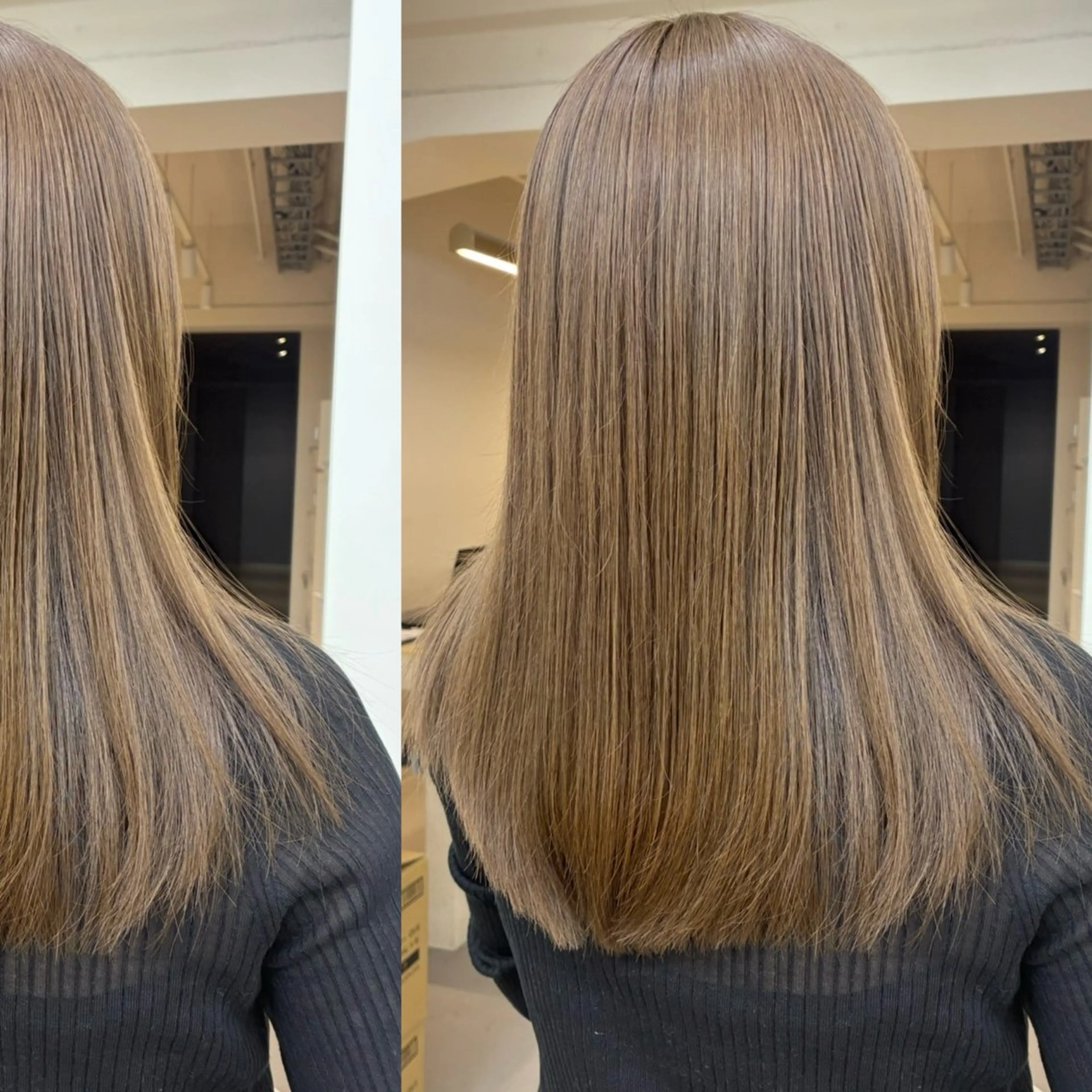 セミロング カラー カット ヘアカラー トリートメント 名古屋駅【透明感 カラー】hinanoのヘアスタイル