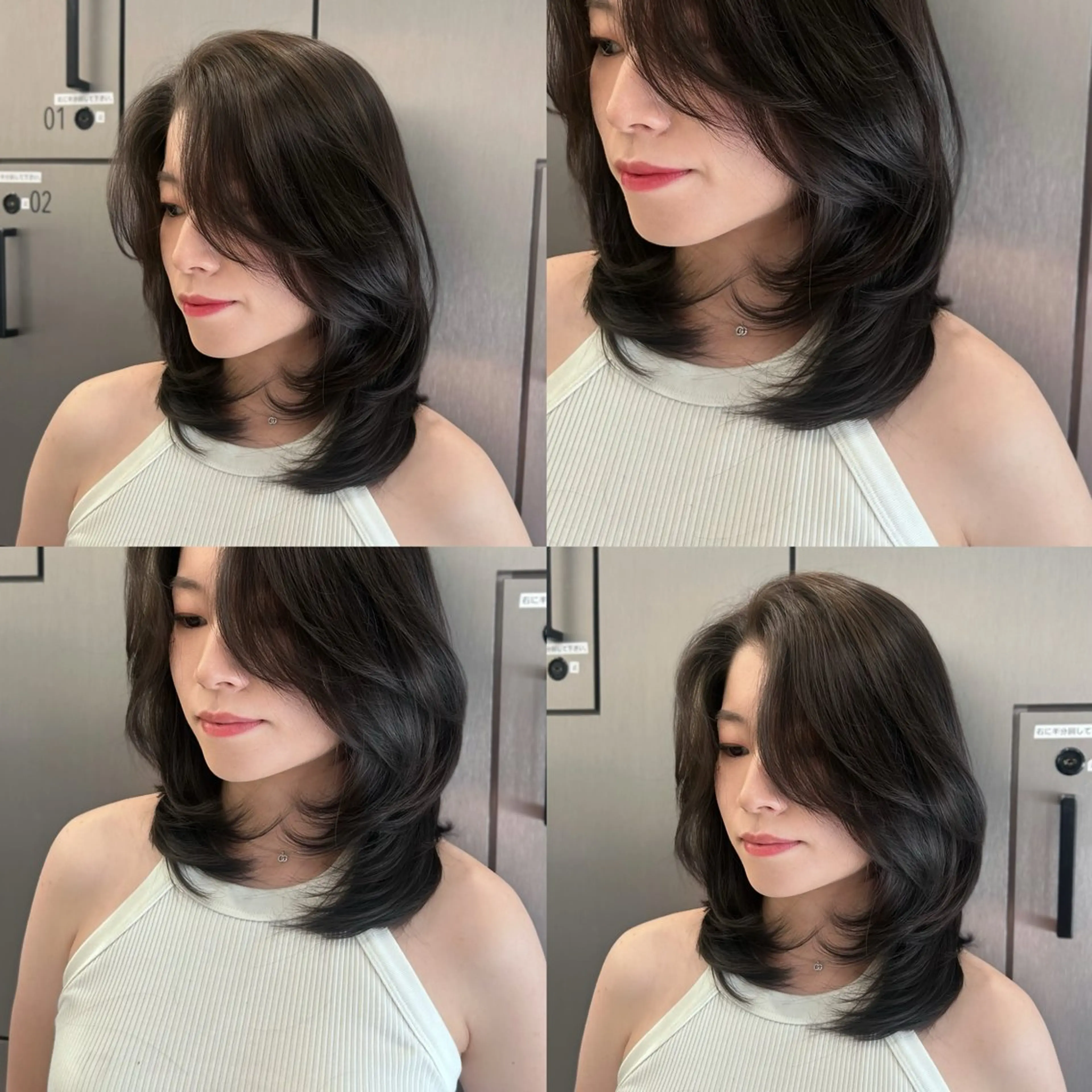 セミロング レイヤーカット カット ヘアカラー トリートメント 大人レイヤー/艶髪 🇺🇸TOMONAのヘアスタイル