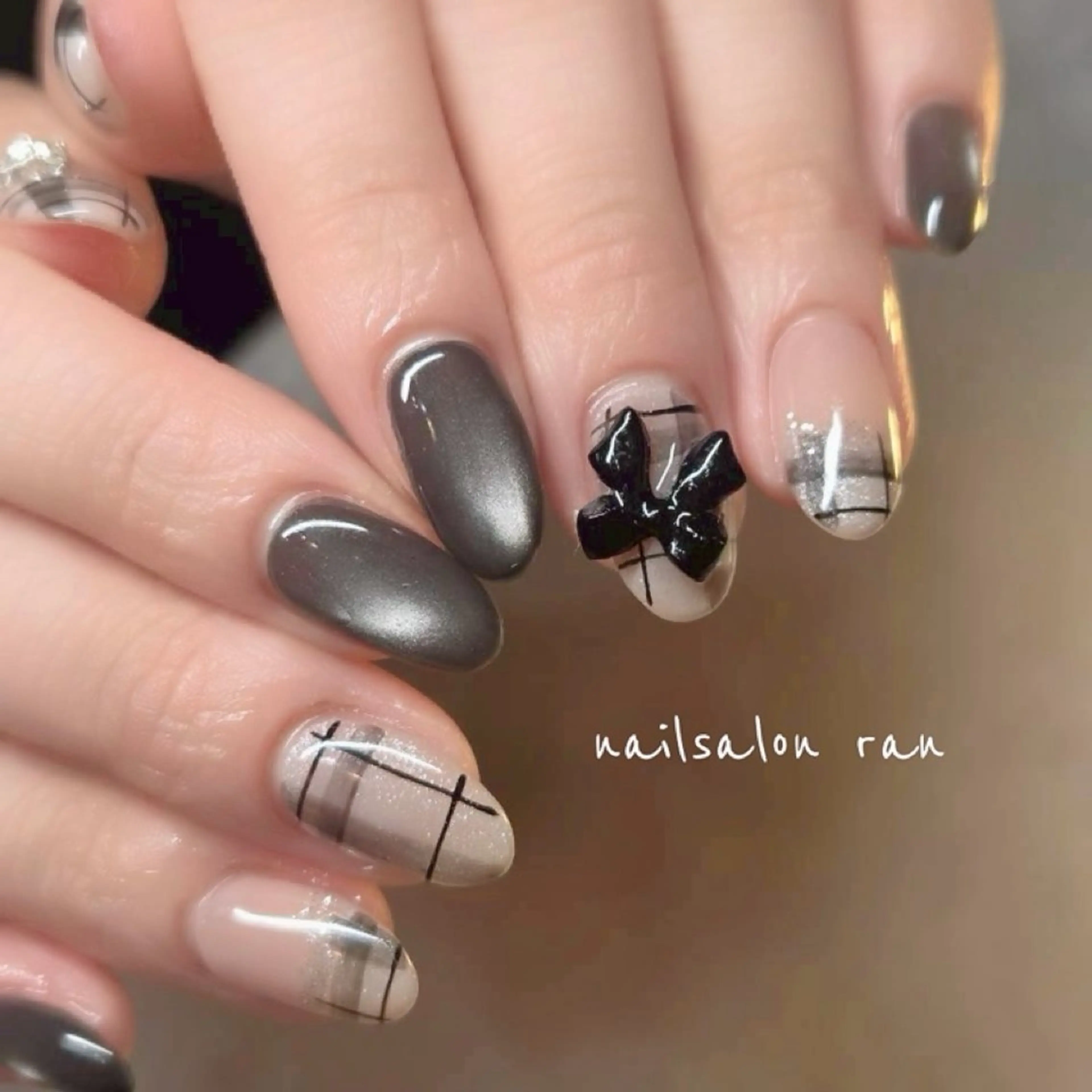 ネイル リボン nailsalon ranのネイルデザイン