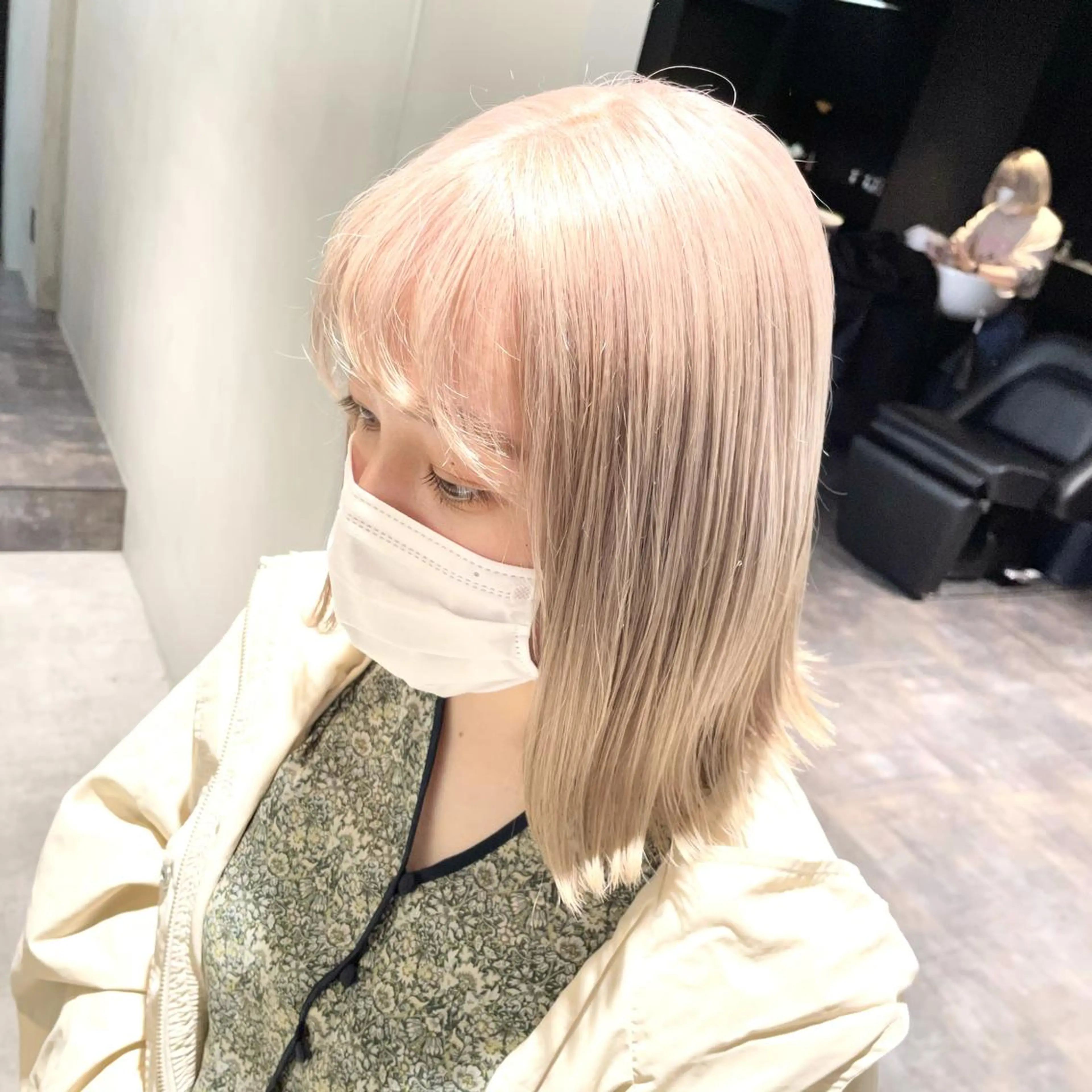 セミロング ヘアカラー トリートメント MiL所属・✨ハイトーン✨ 濱田知孝のヘアスタイル