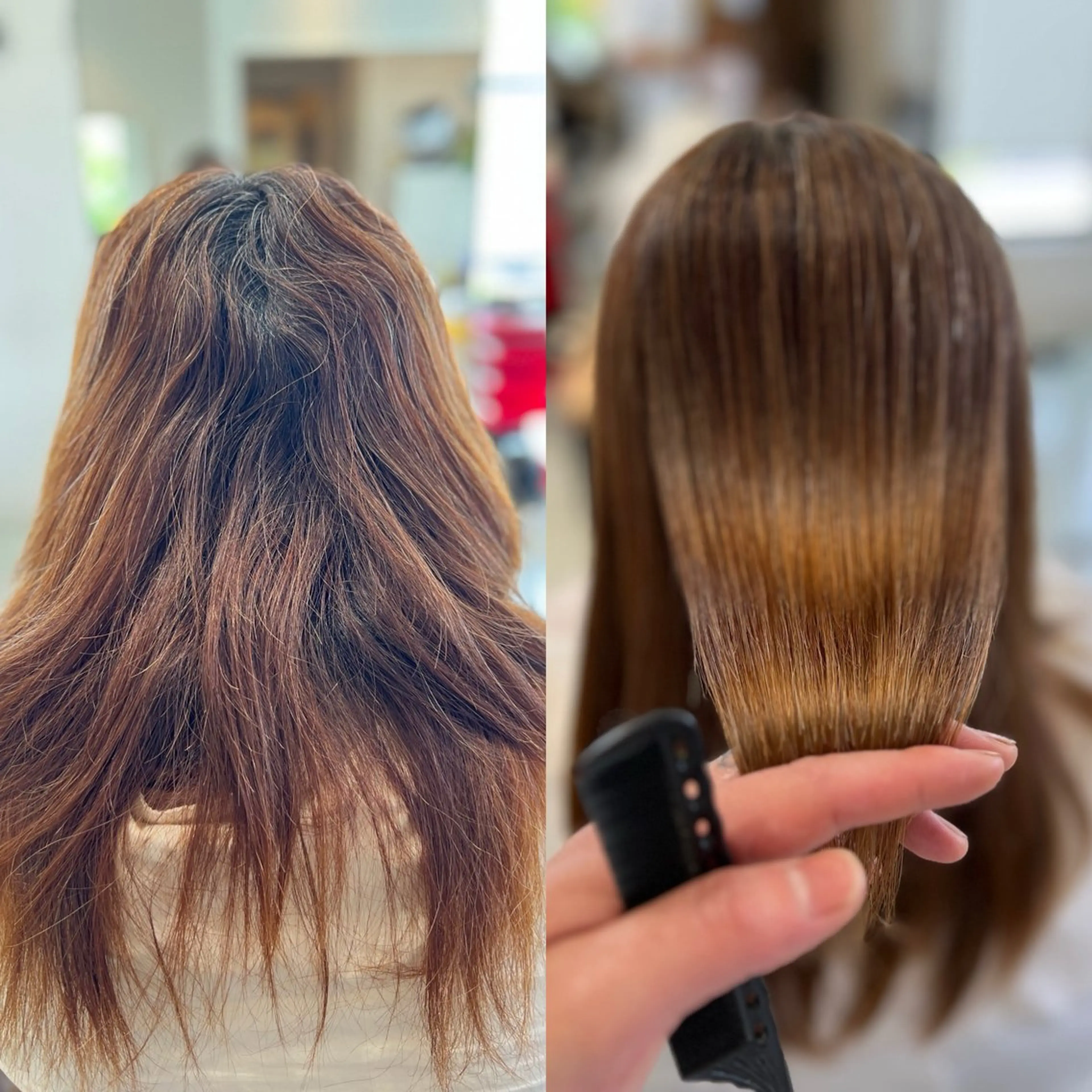 ロング Aile所属・酸性ストレート／カラ ー/山下高明のヘアスタイル