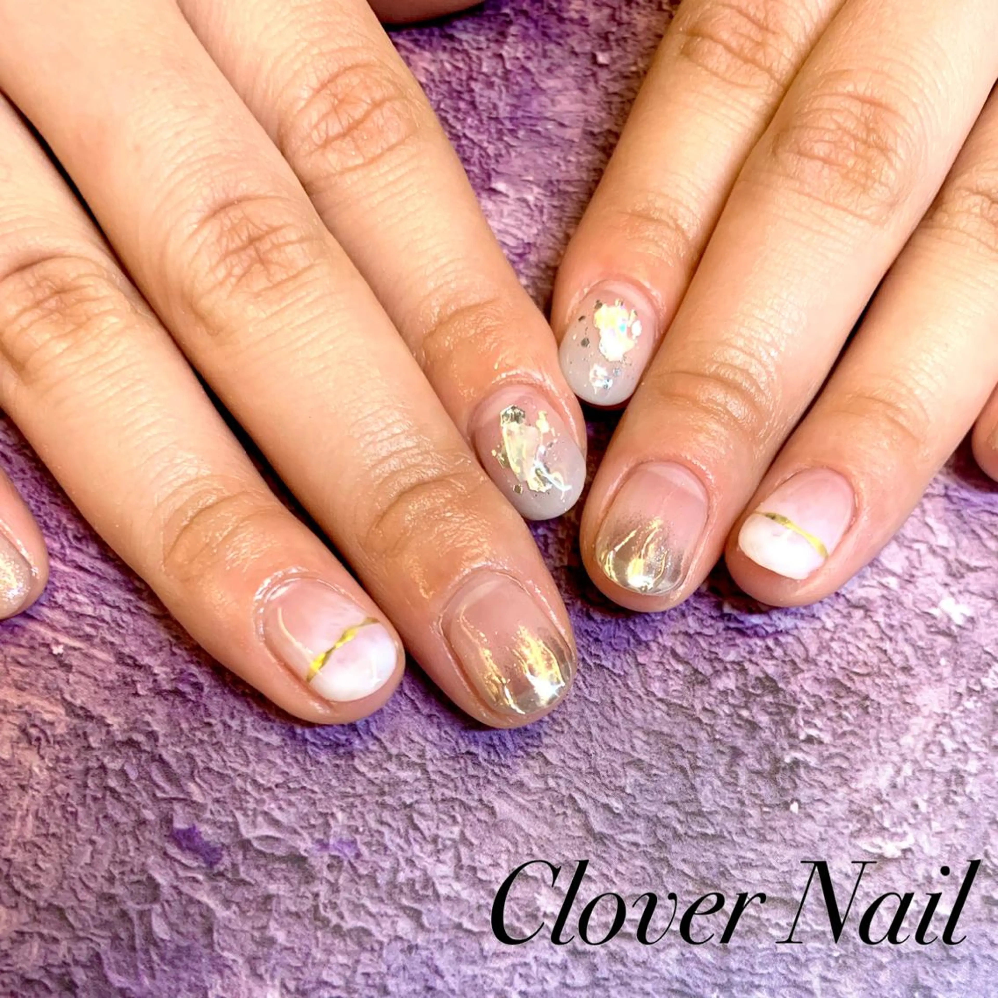ネイル フットネイル ジェルネイル マグネットネイル ニュアンスネイル パラジェル ハンドネイル clover nailのネイルデザイン