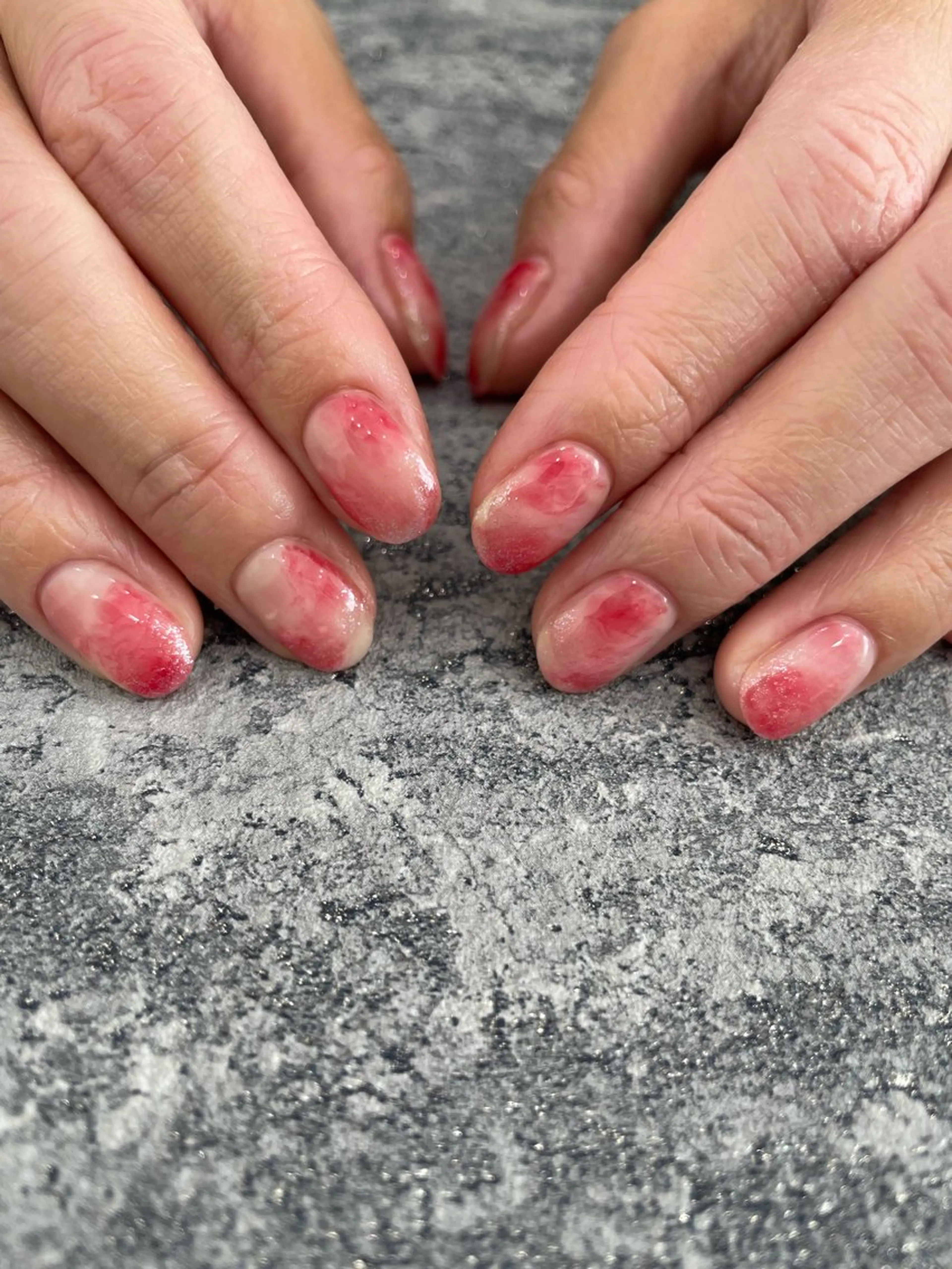 ネイル 大理石ネイル(マーブル) ハンドネイル Nail Salon Refletのネイルデザイン