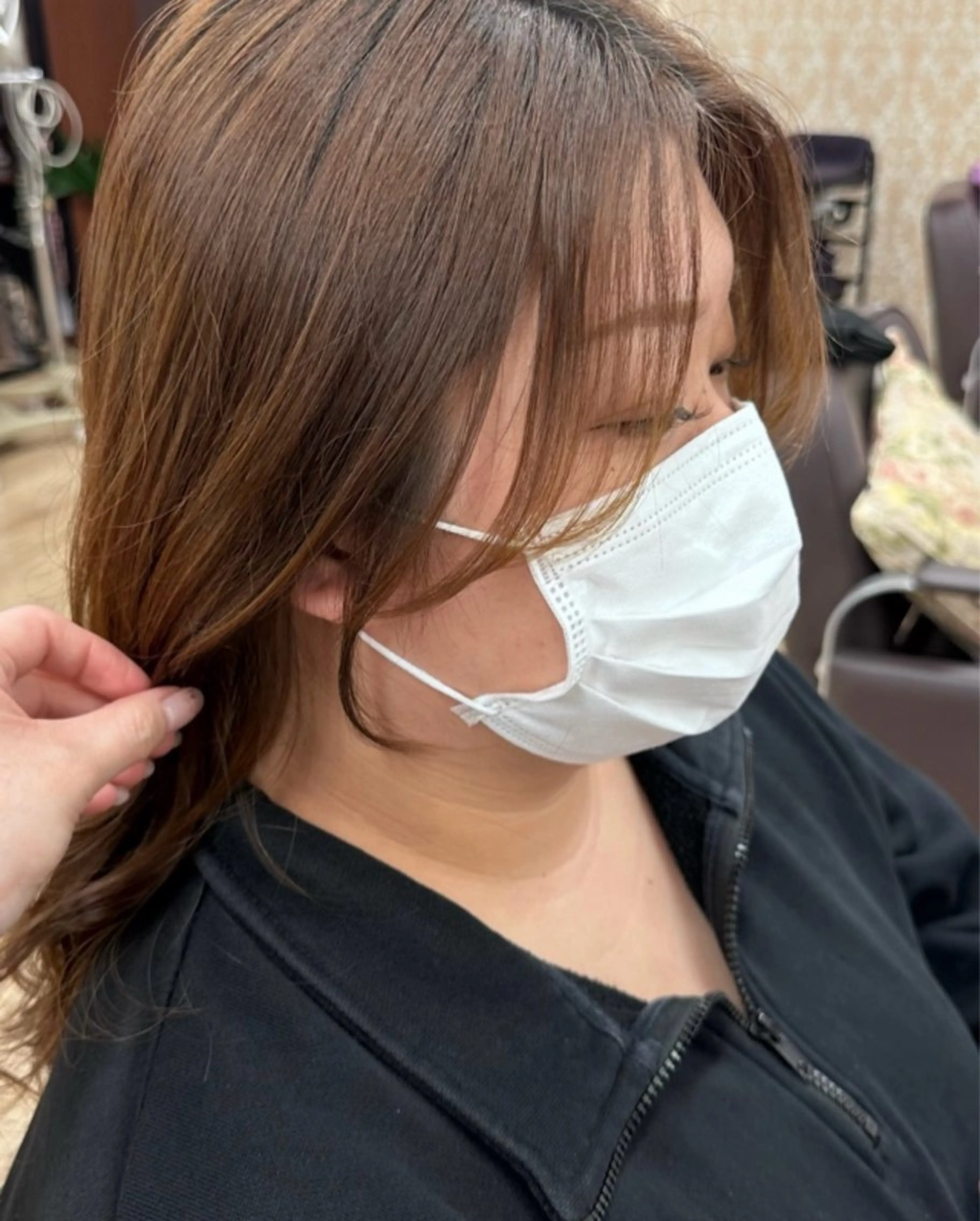 ロング 顔周りカット saya kaのヘアスタイル