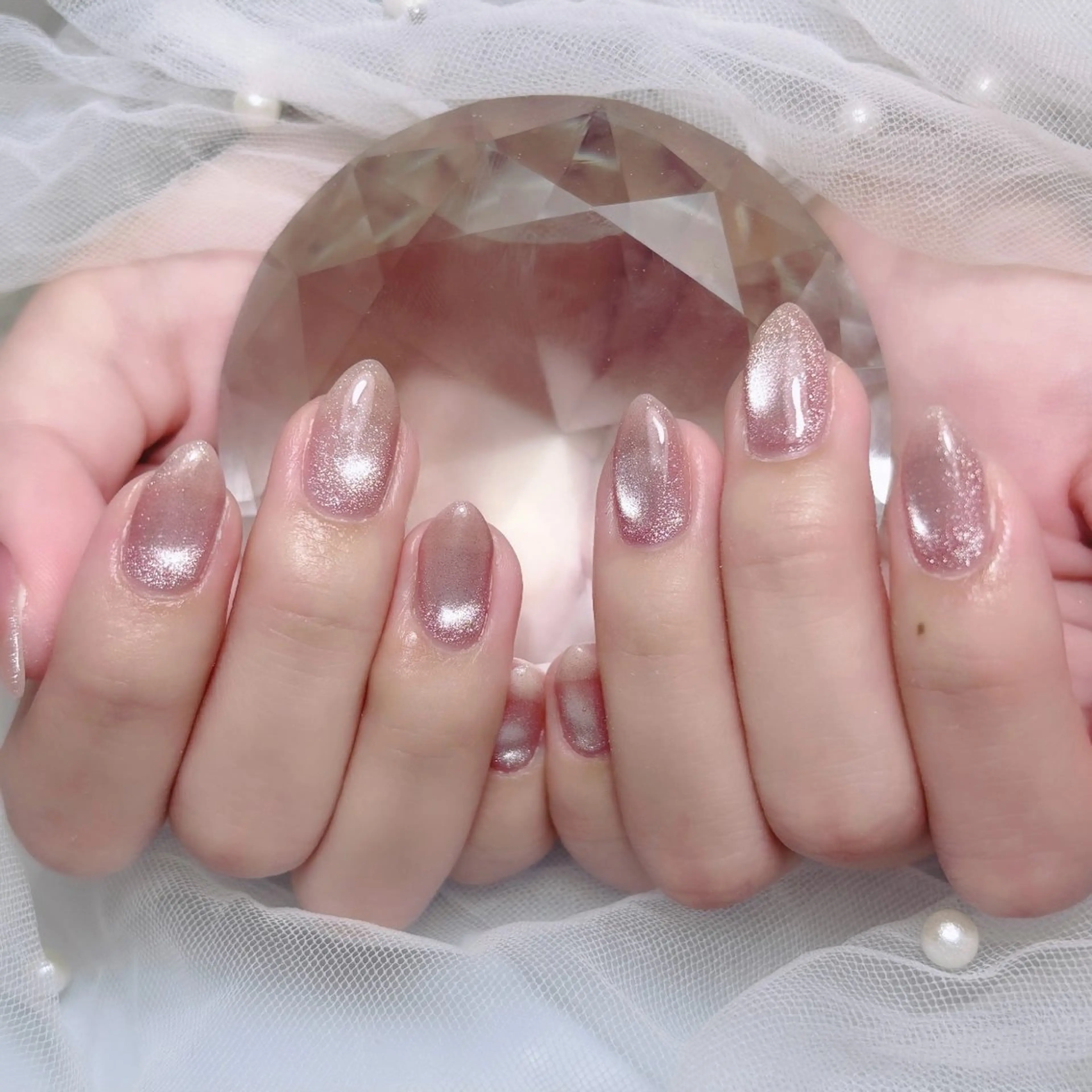 🎀【オフ有】ちゅるんマグネットネイル(シルキーマグネットは+¥500)の写真