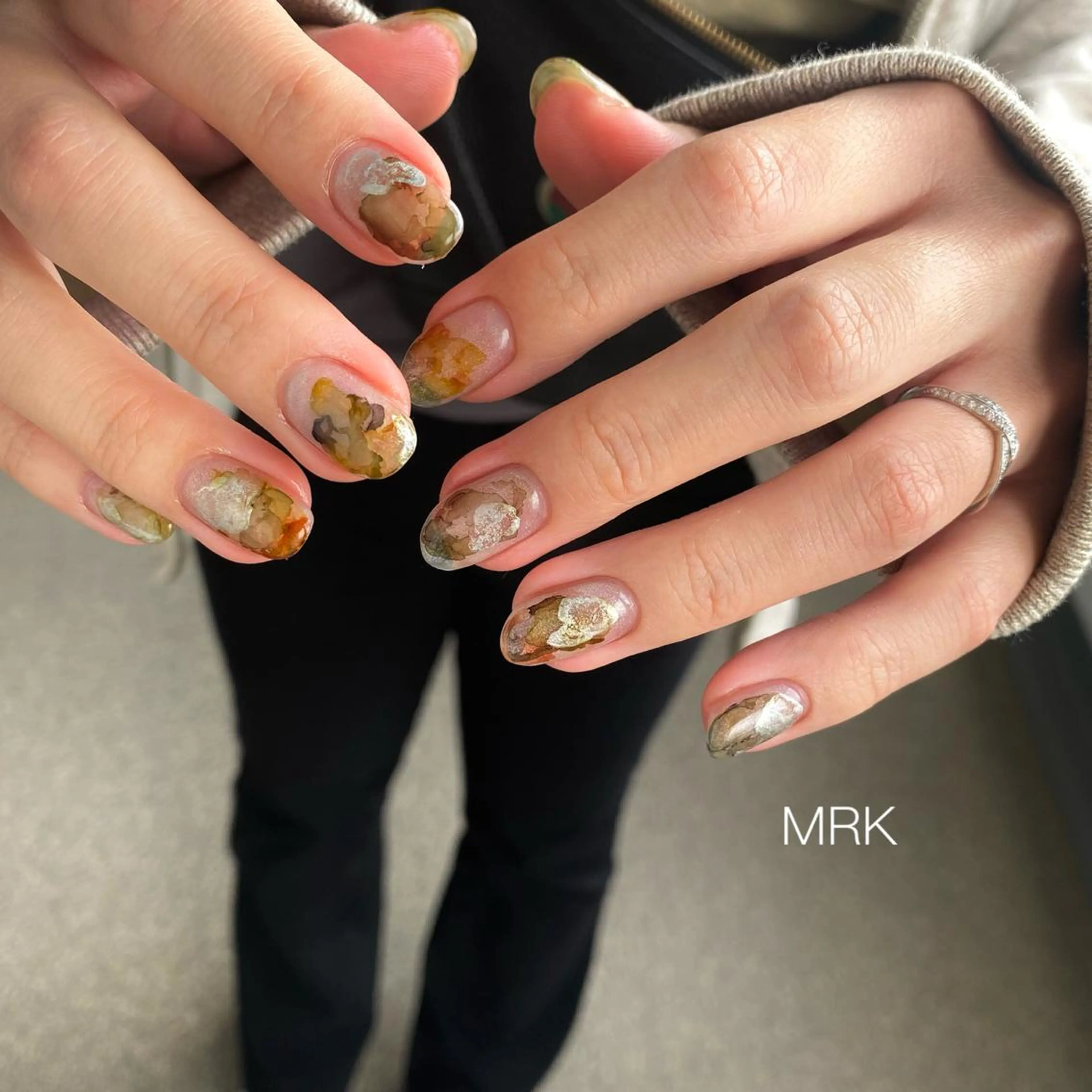 ネイル ミラーネイル ニュアンスネイル ハンドネイル MARUKO nailのネイルデザイン
