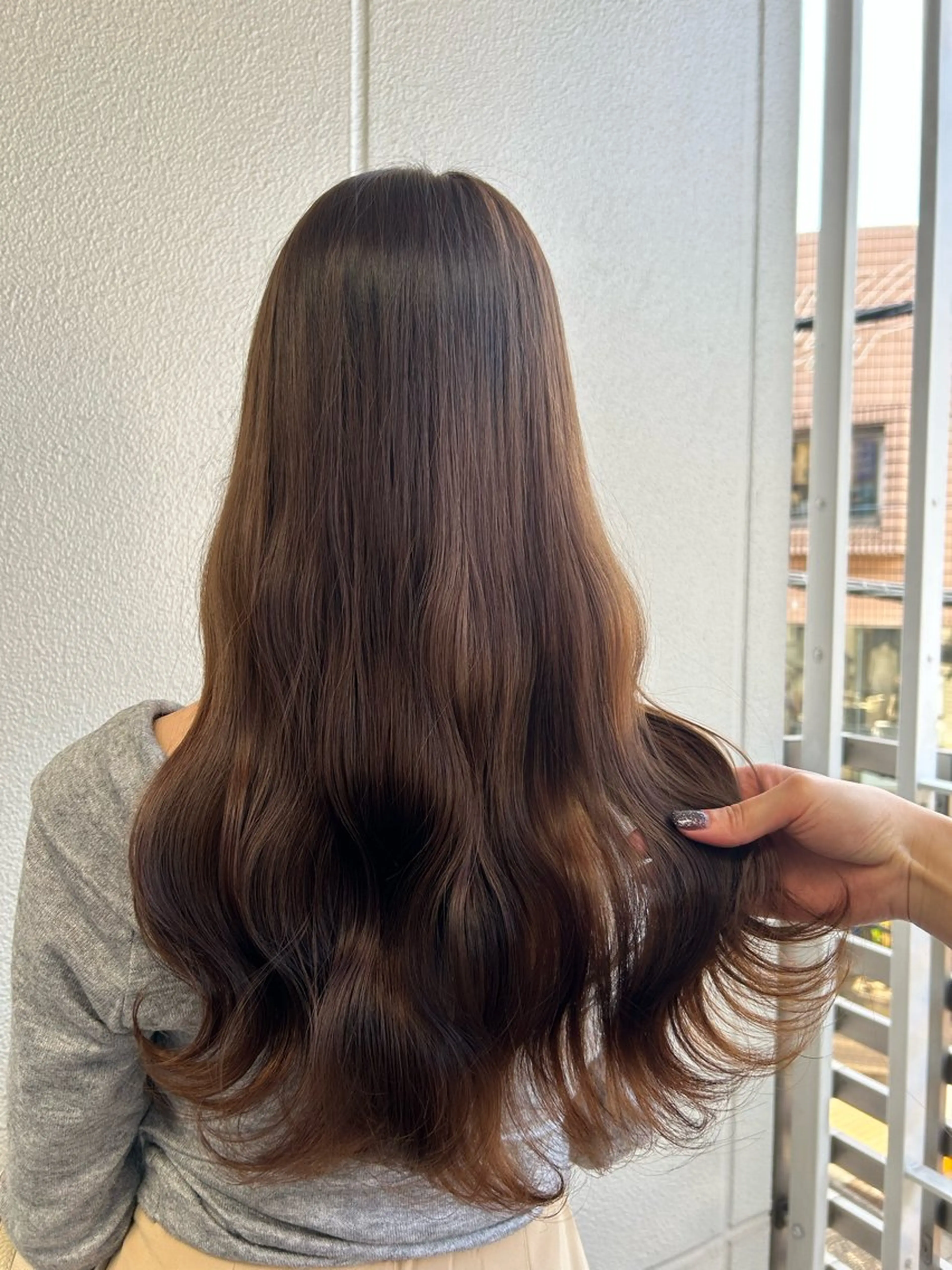 ロング カラー ヘアアレンジ ブラウンカラー マロンブラウン 《暖色/韓国レイヤー 》🇰🇷桑原ユキネのヘアスタイル