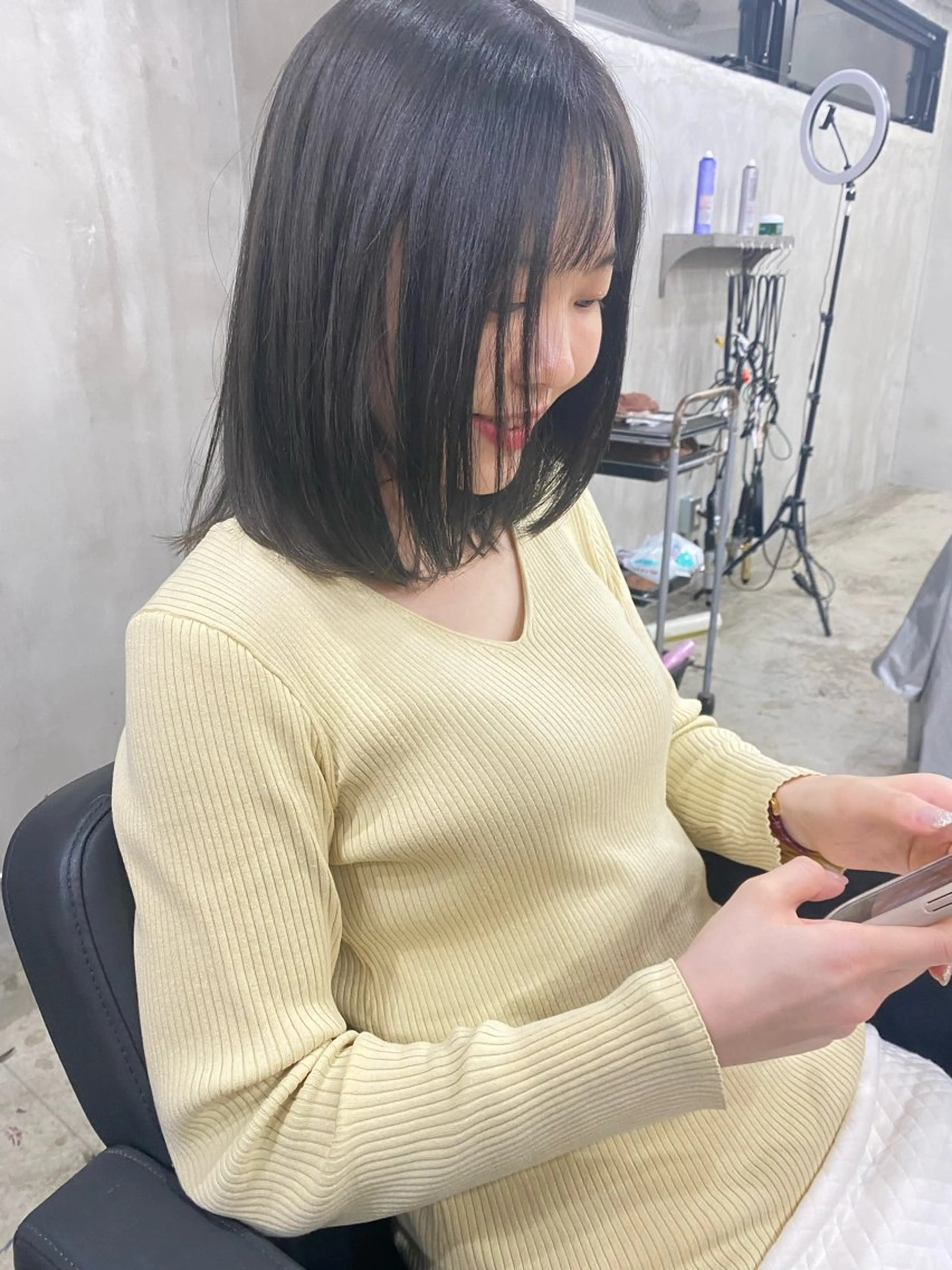 ミディアム カット ヘアカラー Ra-Ffichi by siun所属・宮田海聖 ナチュラル/美髪のヘアスタイル