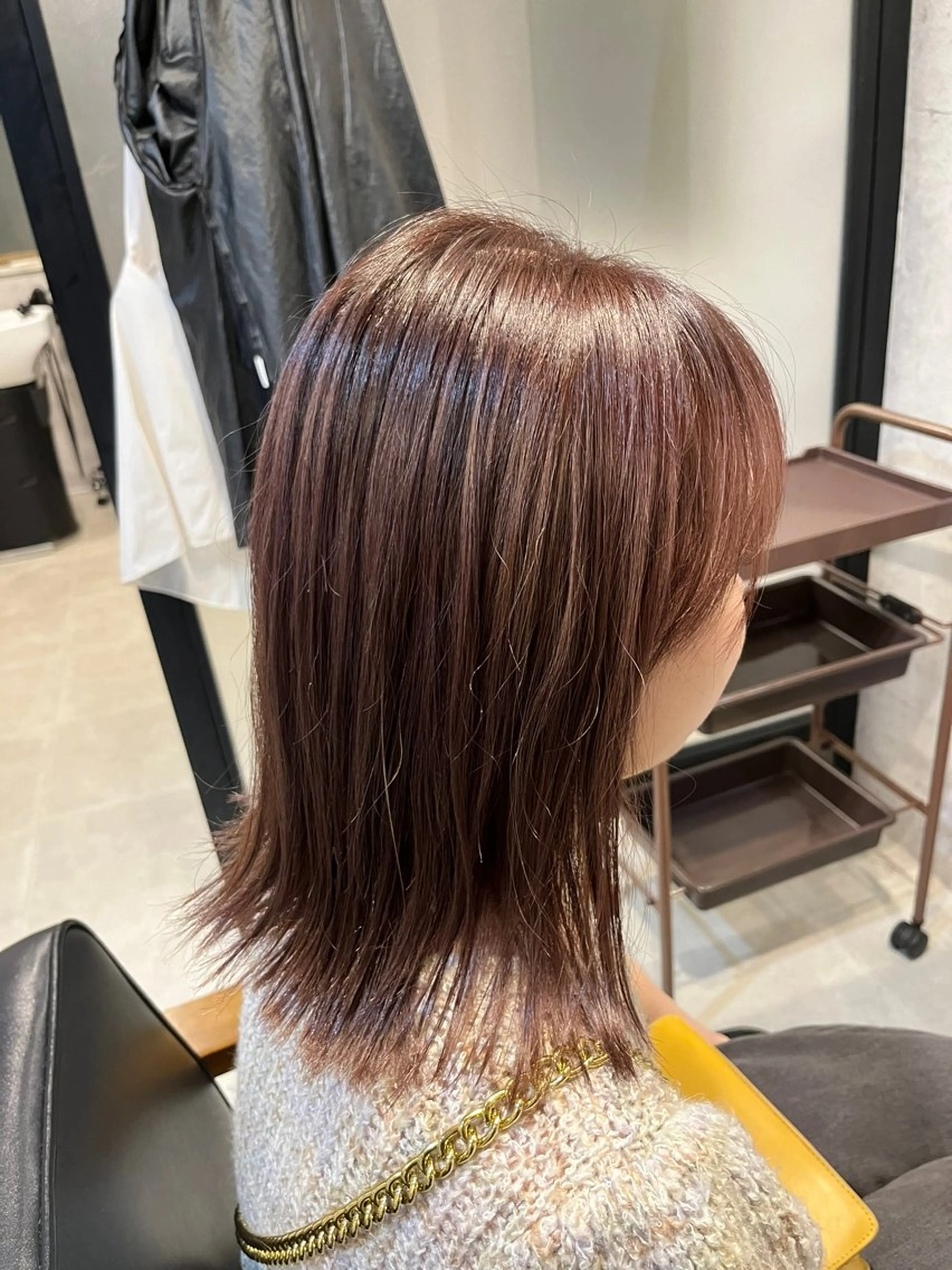 ミディアム カラー ヘアカラー トリートメント La fith hair share野田阪神所属・タイガ/ｽﾀｲﾘｽﾄ /野田/福島/透明感のヘアスタイル