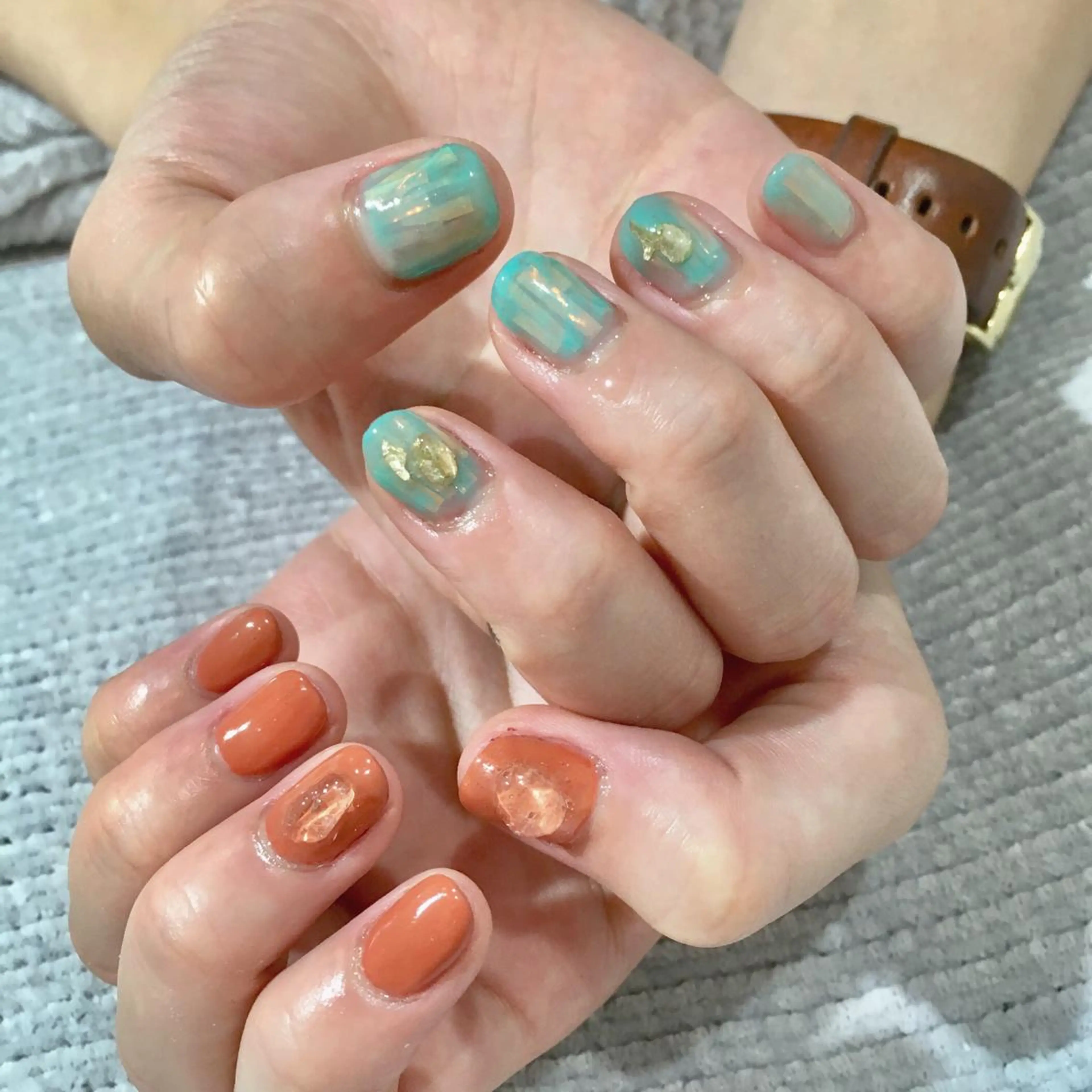 ネイル オーロラネイル ハンドネイル nable.所属・栗林 実莉のネイルデザイン