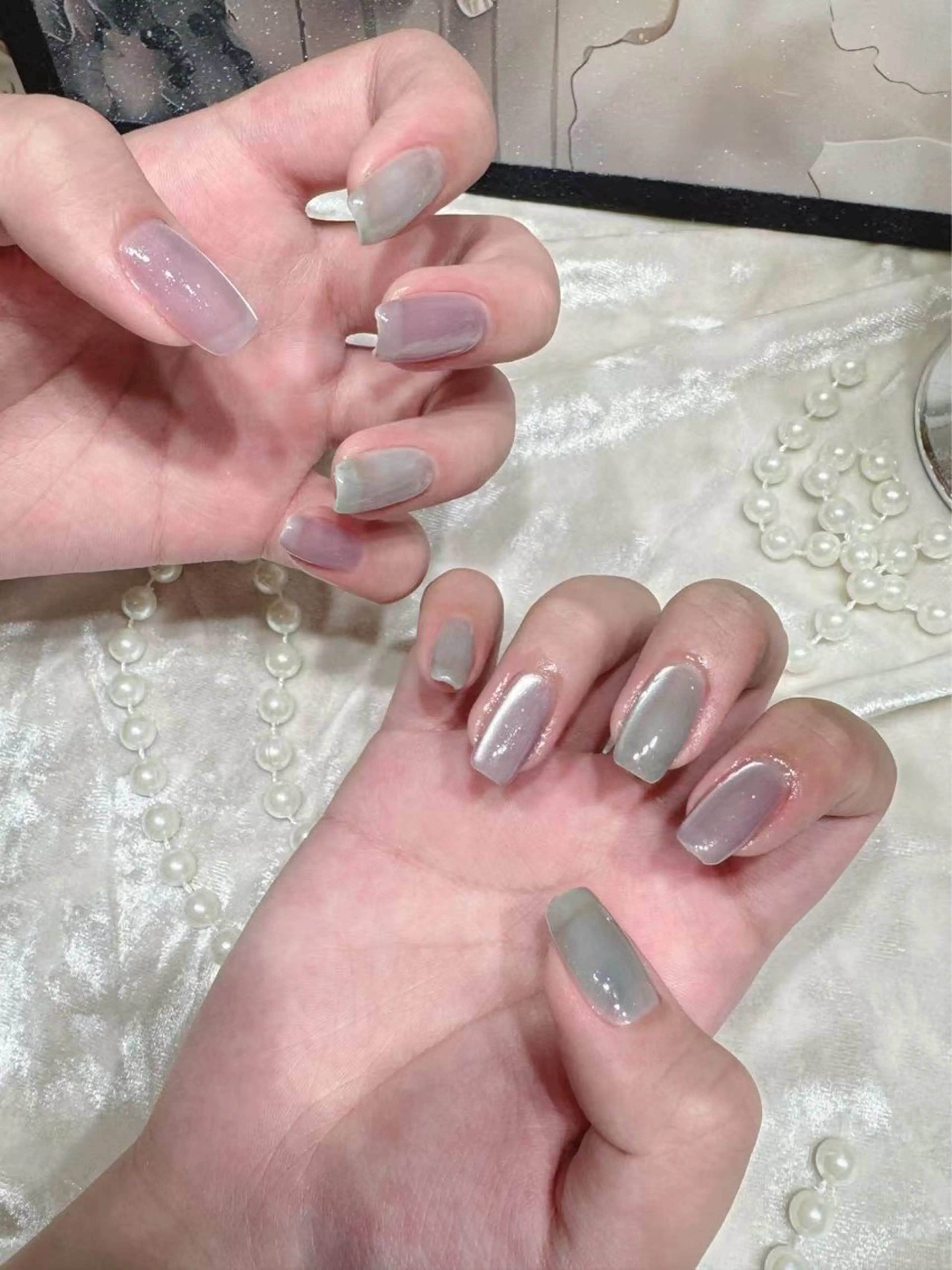 ネイル アートネイル フットネイル ジェルネイル ハート マグネットネイル Babarla Nailのネイルデザイン