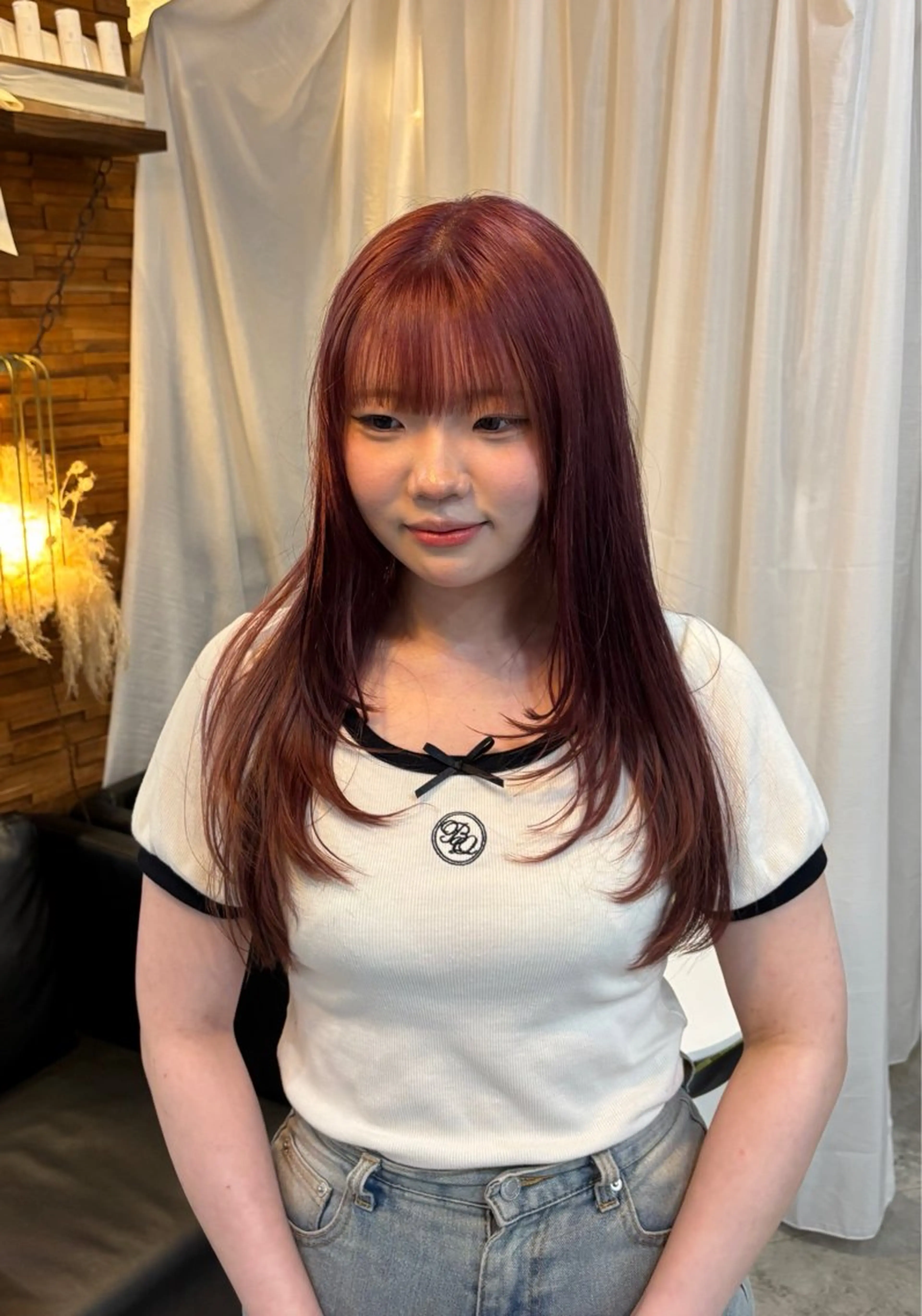 ロング カラー ピンクカラー レイヤーカット ボブ/可愛いスタイル ⠀夢 空 🌼✨のヘアスタイル