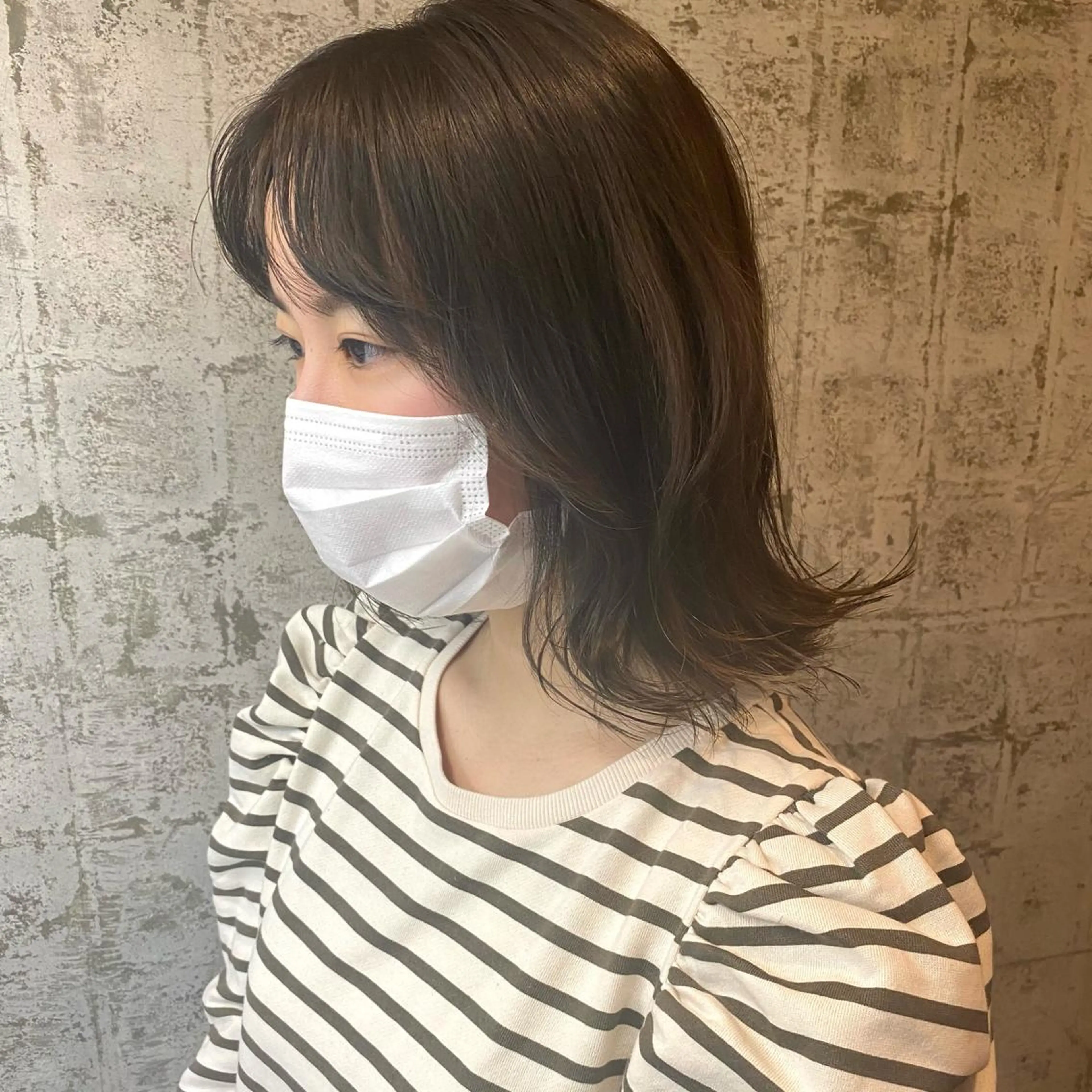 ミディアム レイヤーカット カット ヘアカラー 高橋 舟太郎のヘアスタイル