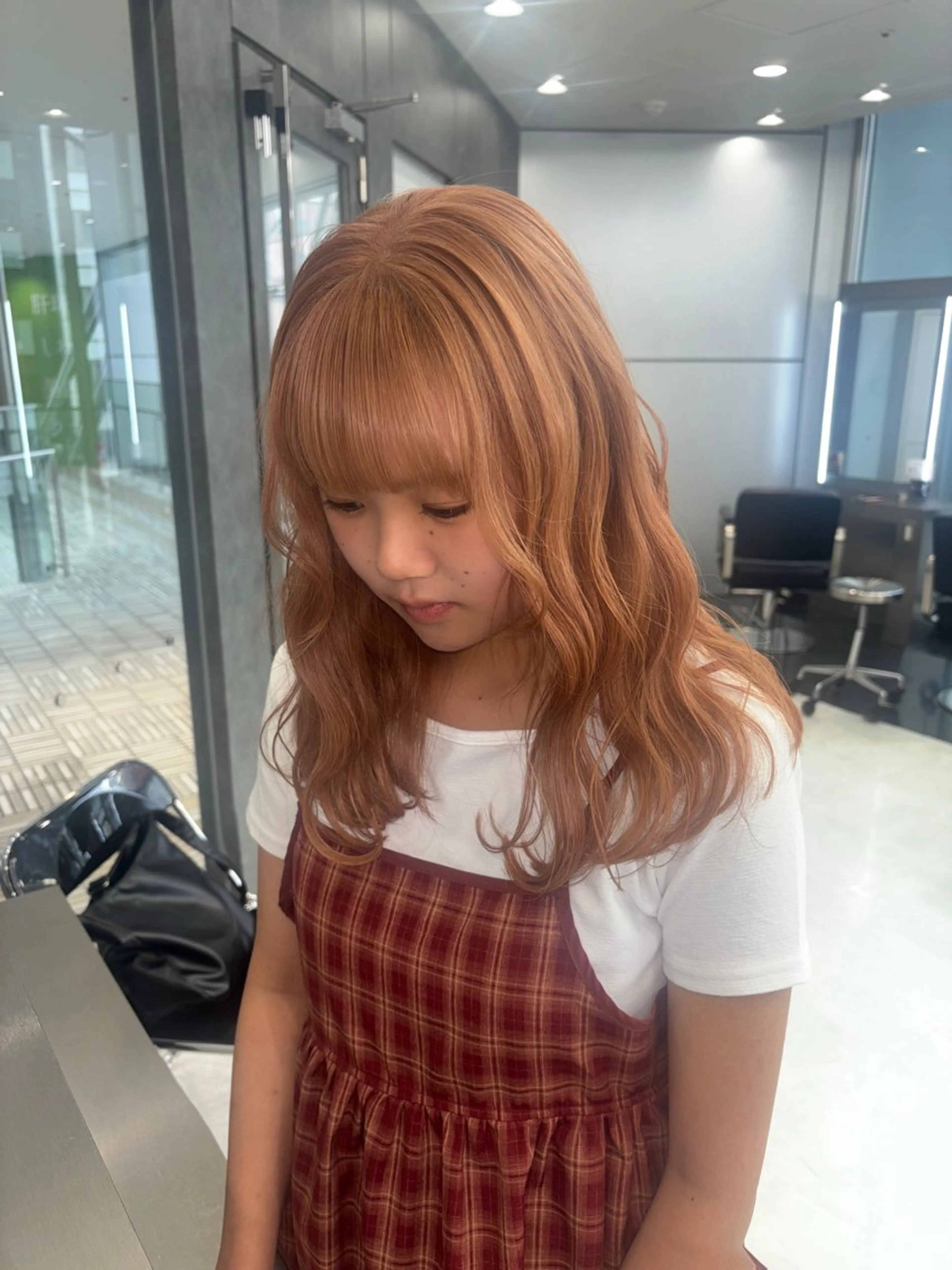 ロング カラー ヘアアレンジ カット ヘアカラー トリートメント ミルクティー/ピンク カラー/ みう🎀のヘアスタイル