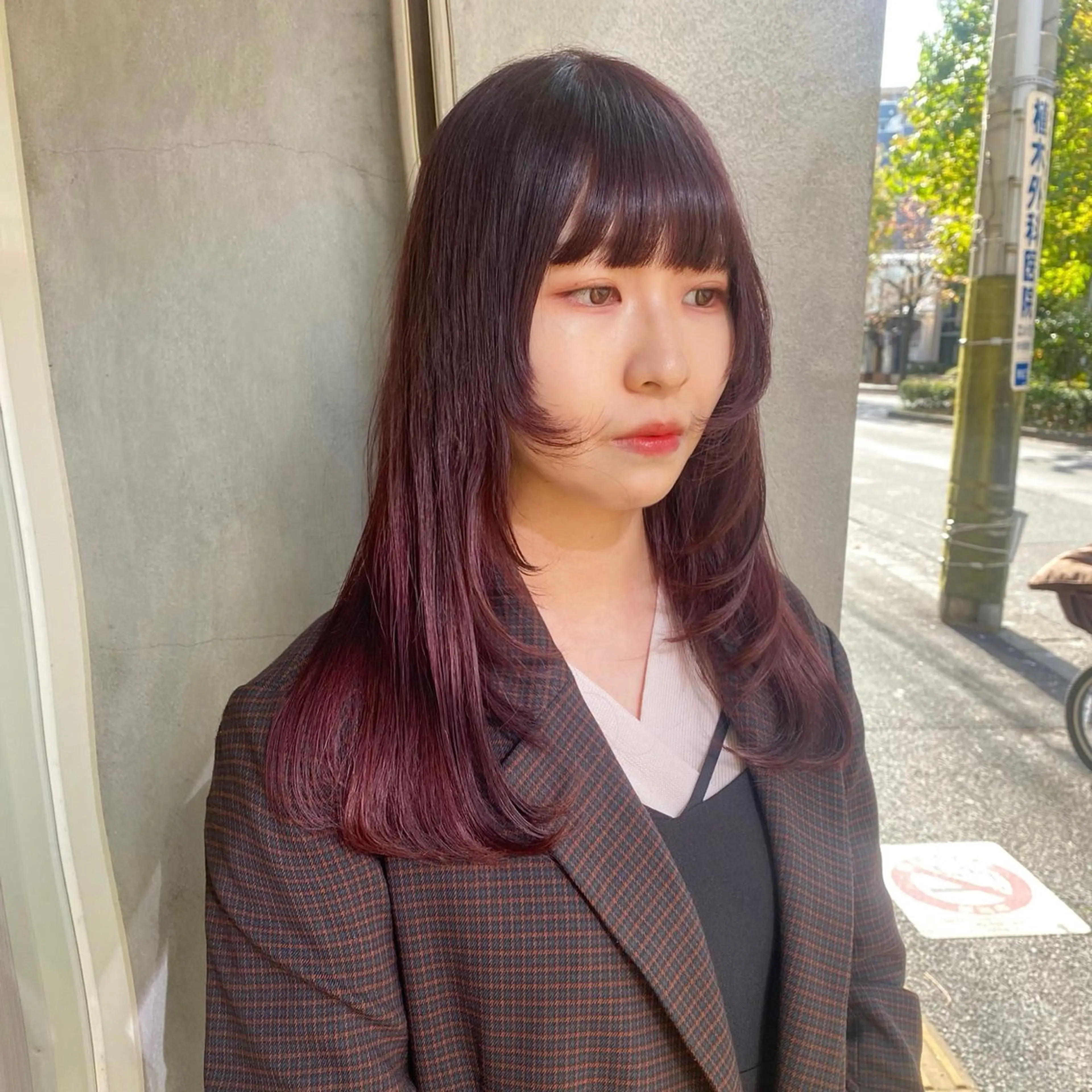 ロング カラー ピンクカラー バイオレットカラー トリートメント カット ヘアカラー トリートメント SHICENEケイ レイヤーカット🦋のヘアスタイル