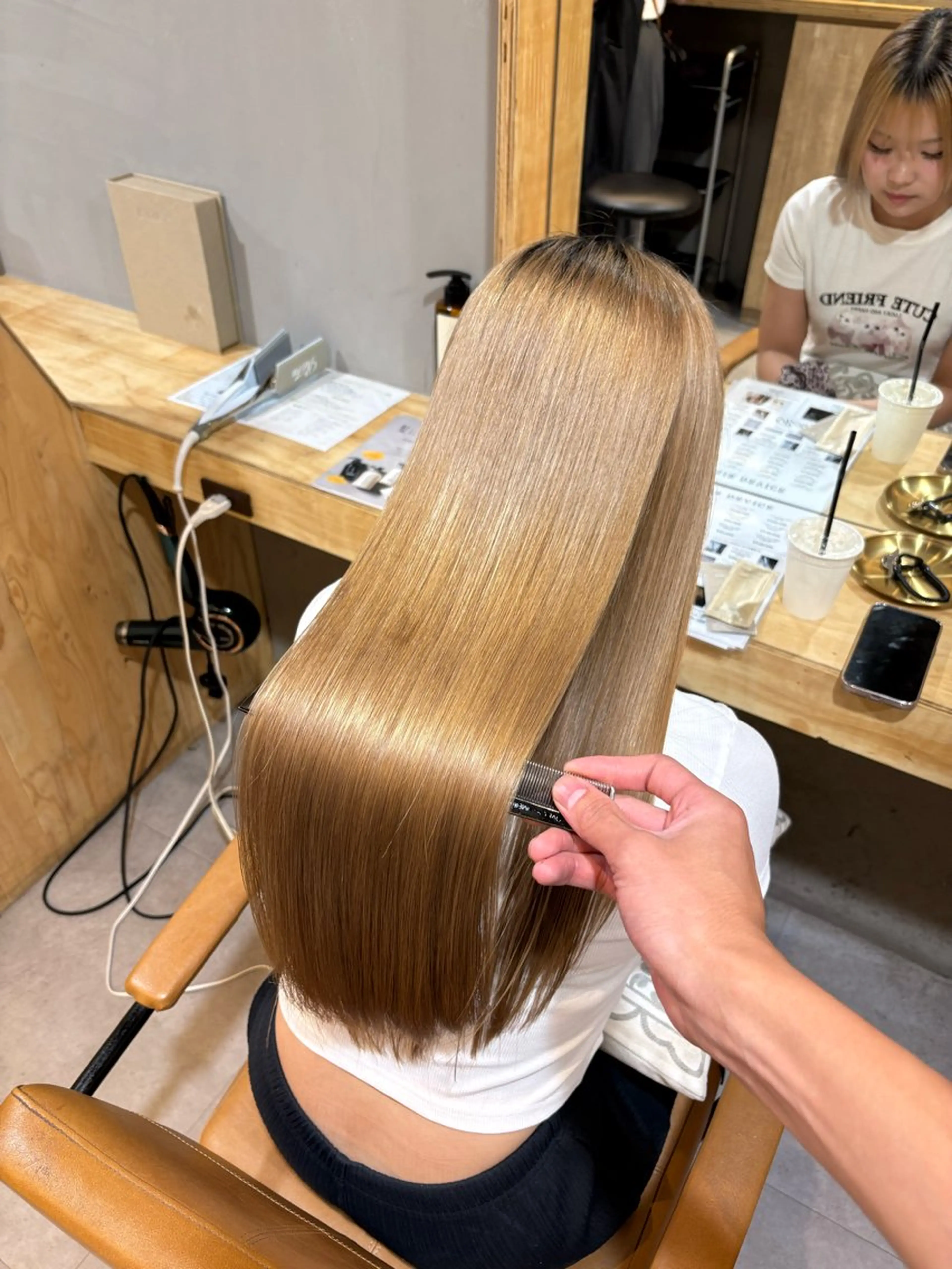 ロング 髪質改善 縮毛矯正 ioeマネージャー /陰山 英明のヘアスタイル