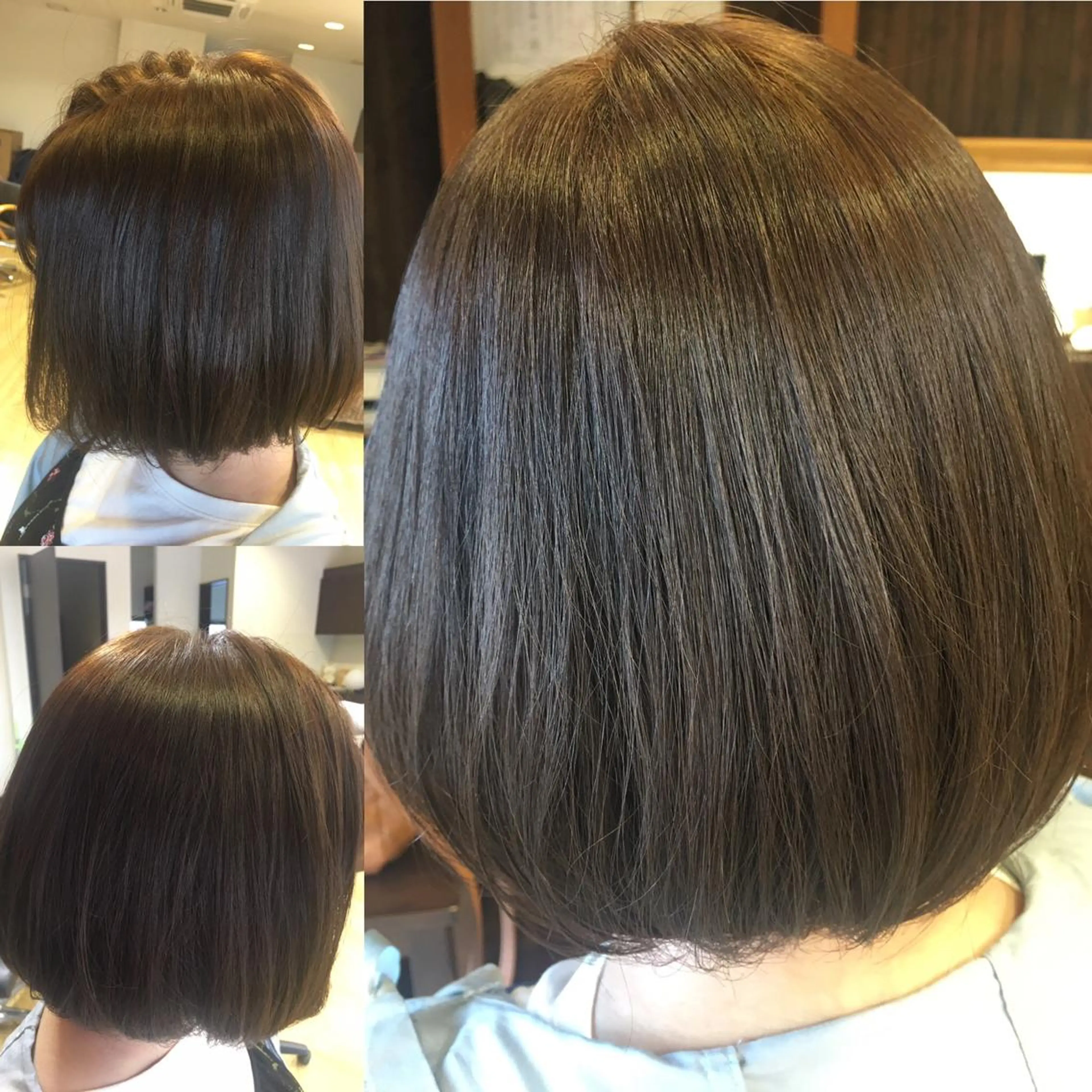 ミディアム ヘアカラー ルミ エールのヘアスタイル