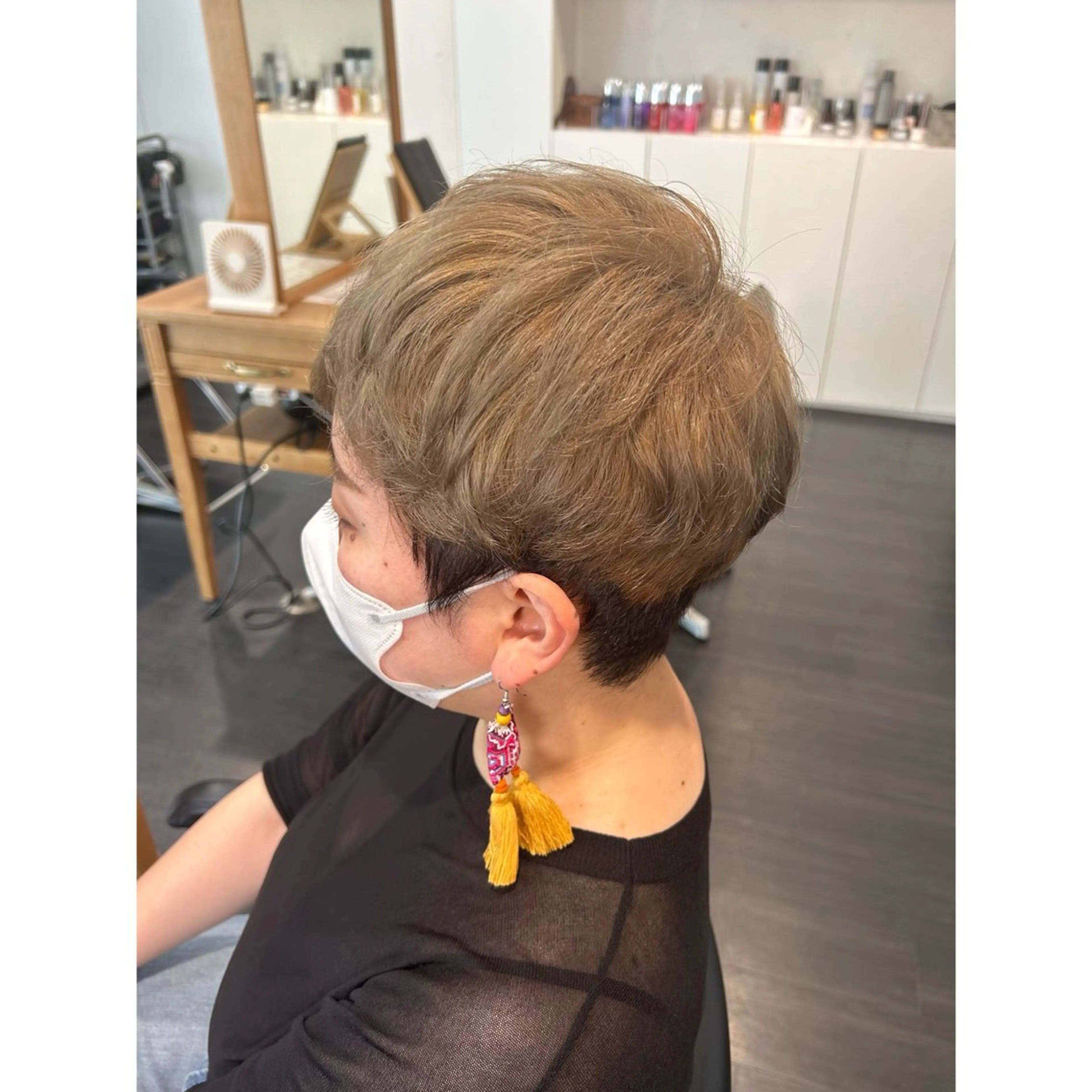 ショート カラー ベリーショート ブリーチ ブロンド ダブルカラー ショートヘア カット ヘアカラー Mplus  二子玉川所属・◎鹿嶋◎暖色ｶﾗｰ /ﾒﾝｽﾞﾊﾟｰﾏのヘアスタイル