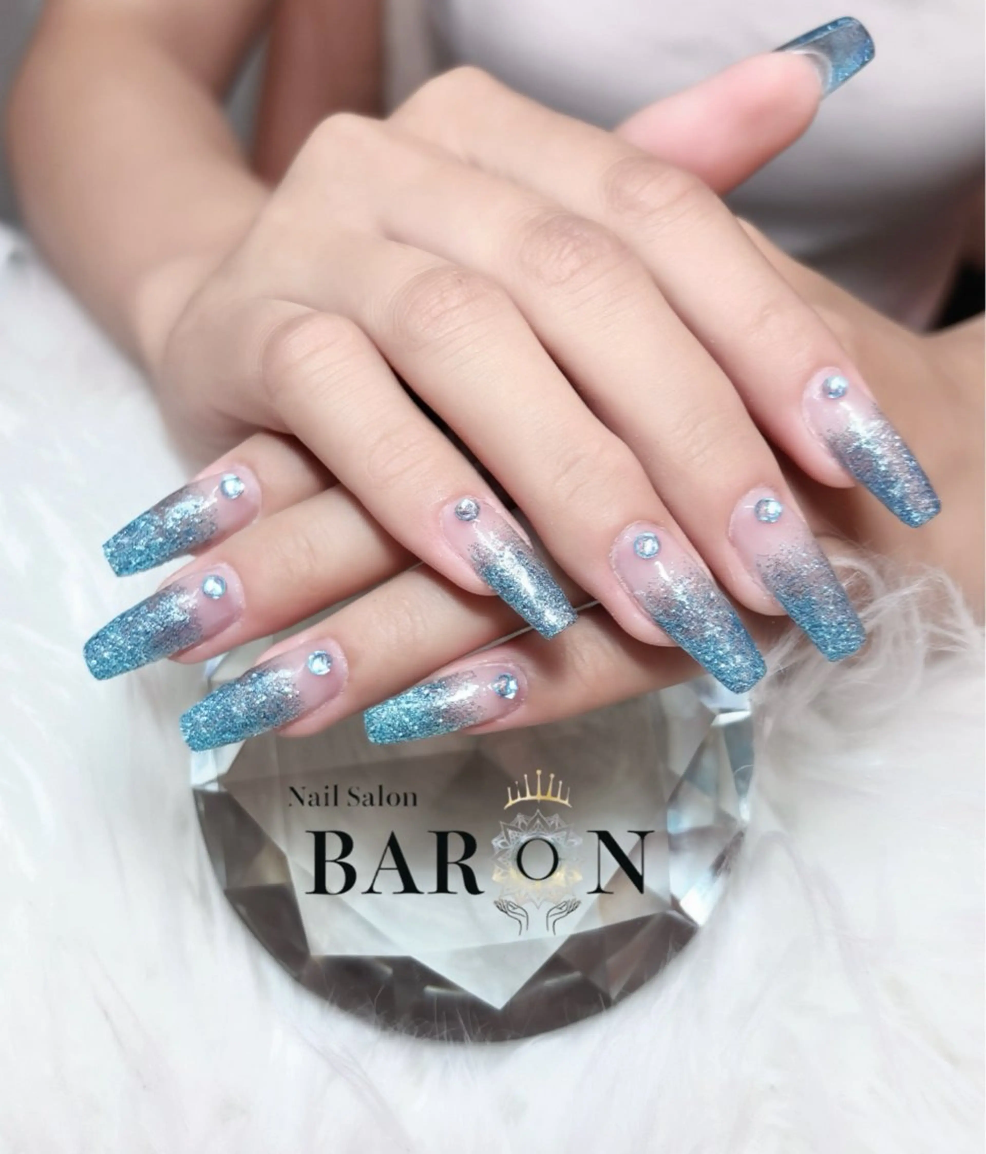 ネイル ラメ(グリッター) ラメグラデーション スカルプネイル 👑BARON👑 NENEのネイルデザイン