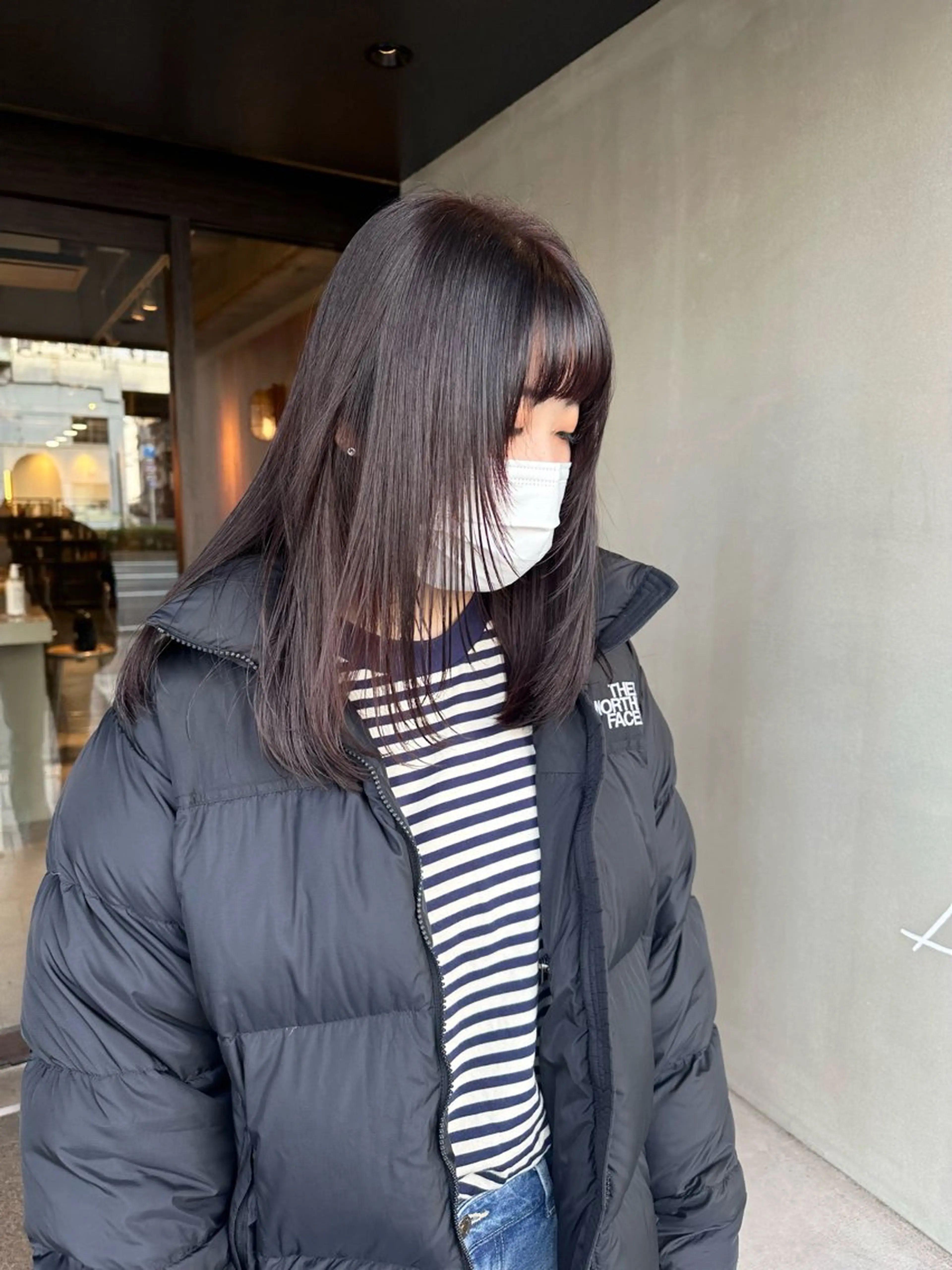 セミロング カラー 福崎 真奈のヘアスタイル