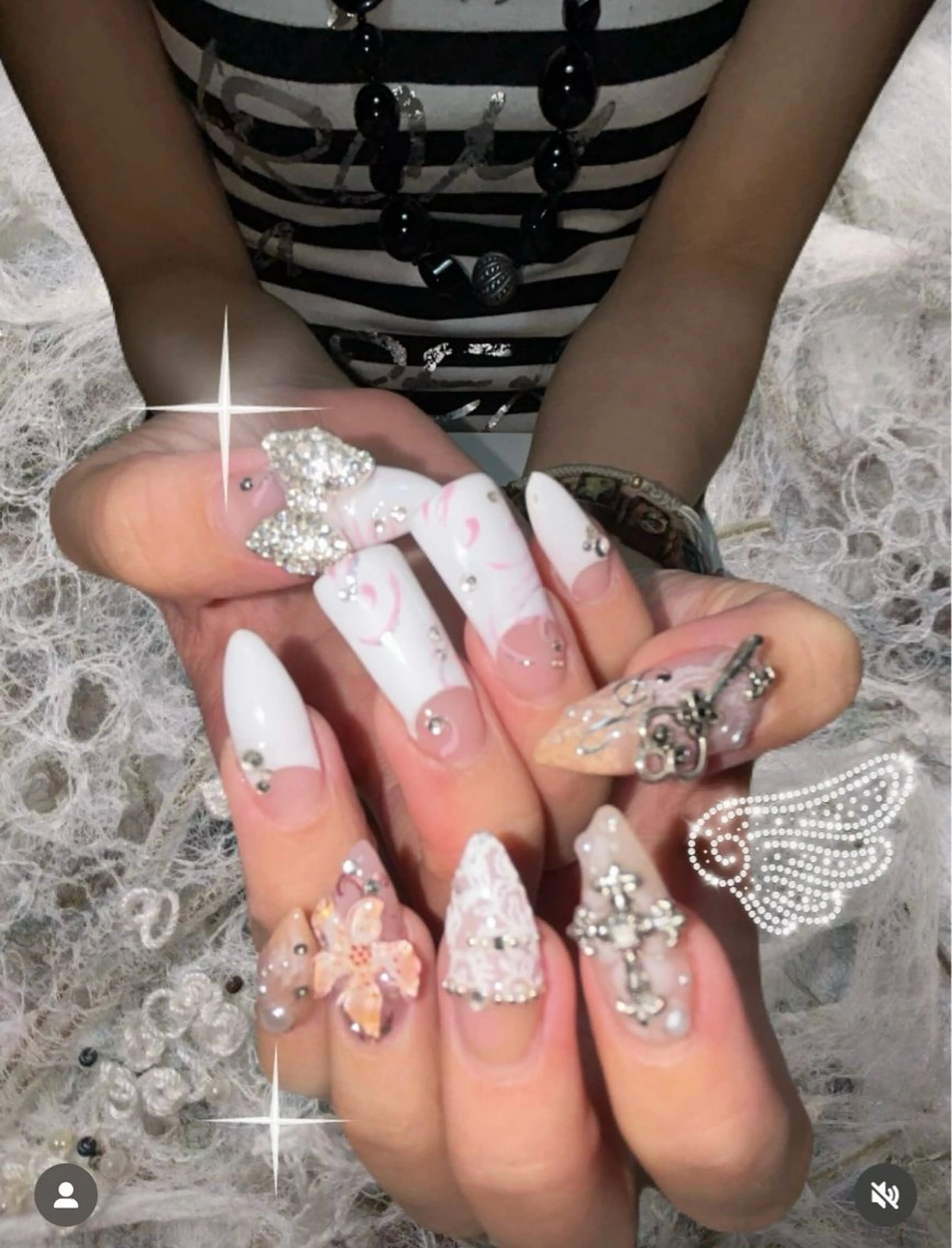 ネイル ハンドネイル フットネイル kana/モード ・グランジ໒꒱のネイルデザイン