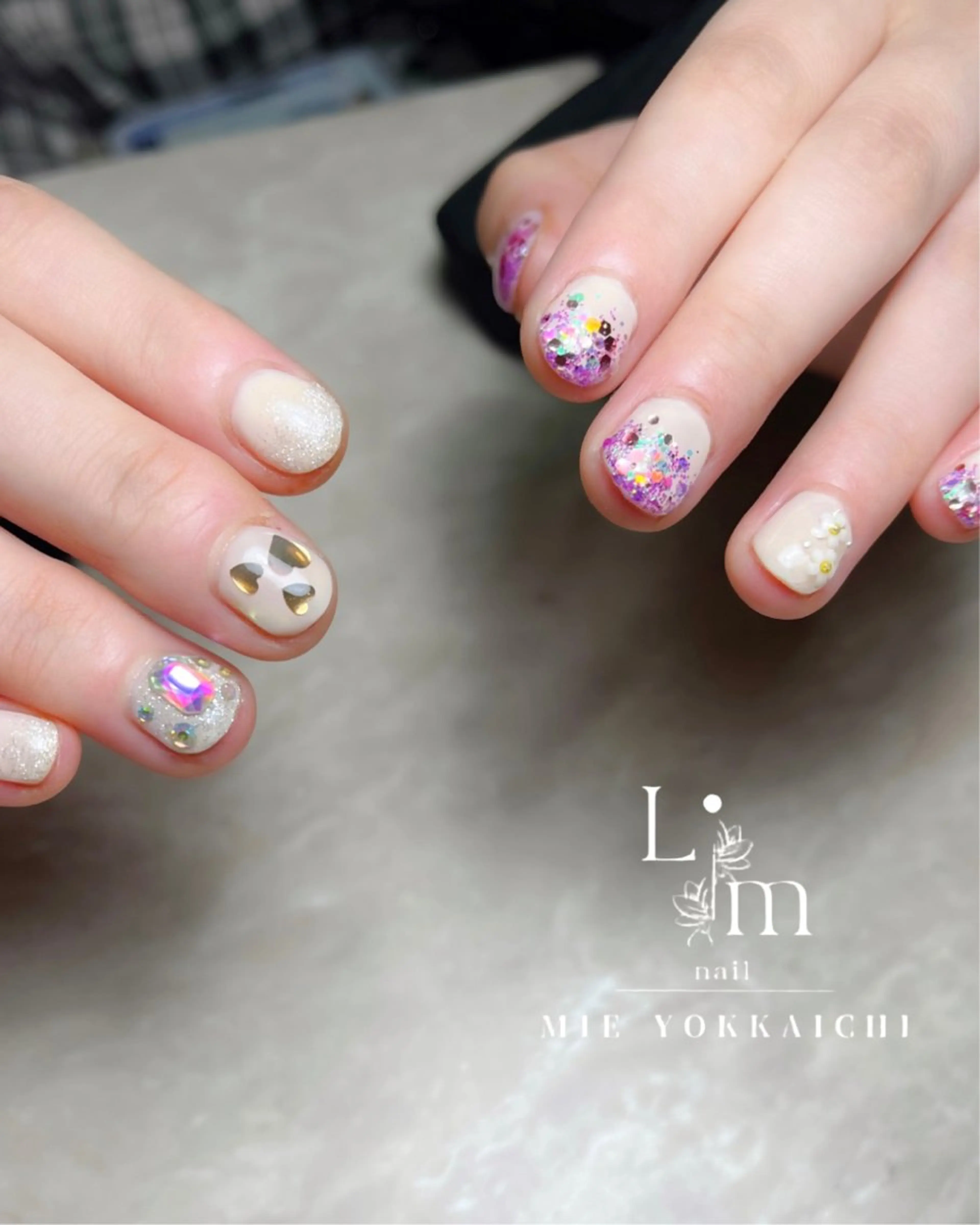 ネイル キラキラネイル ラメ(グリッター) Li.m nail リム ネイルのネイルデザイン