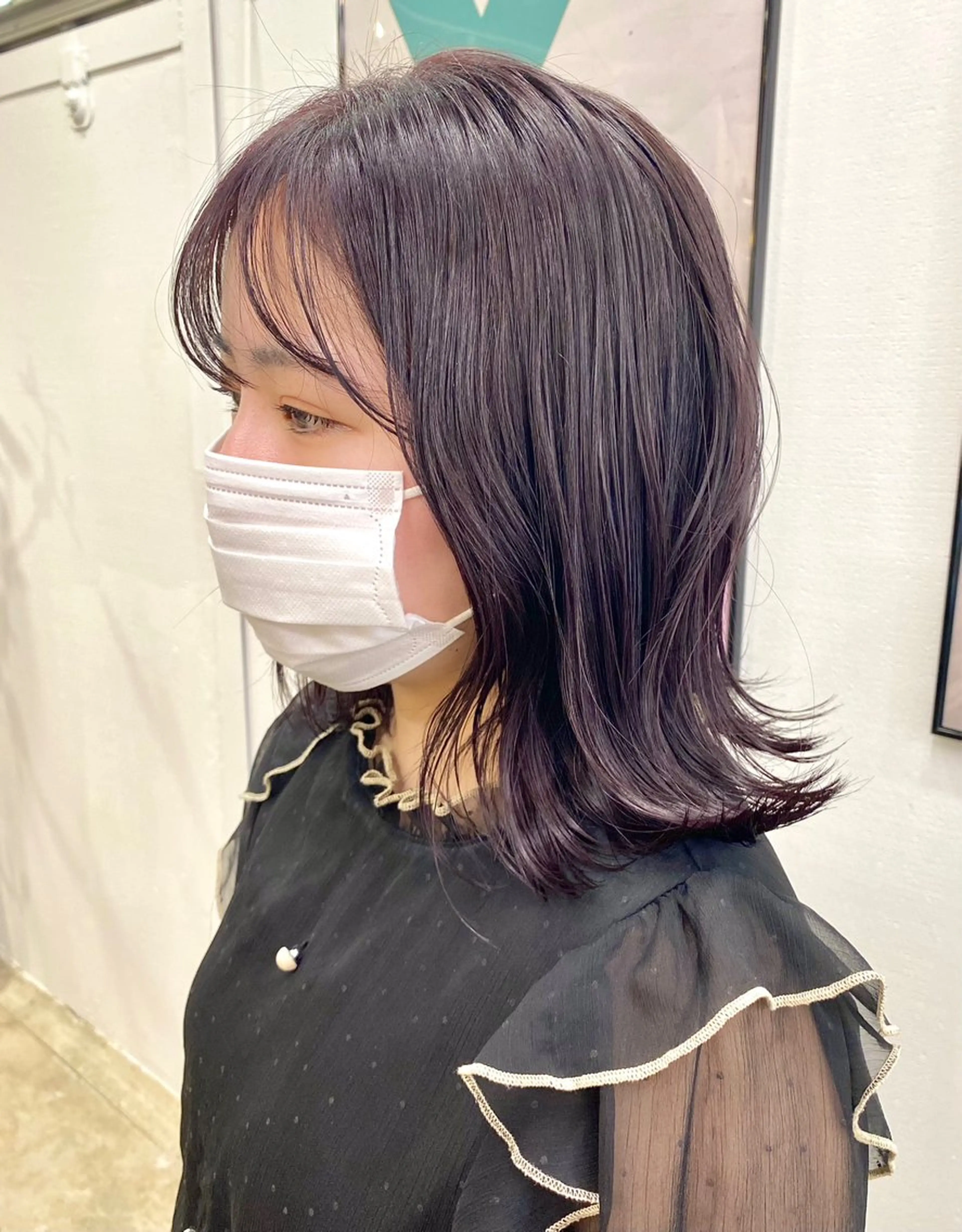 ミディアム カラー バイオレットカラー ヘアカラー 暖色カラー/天神/ ヘイマサクラのヘアスタイル