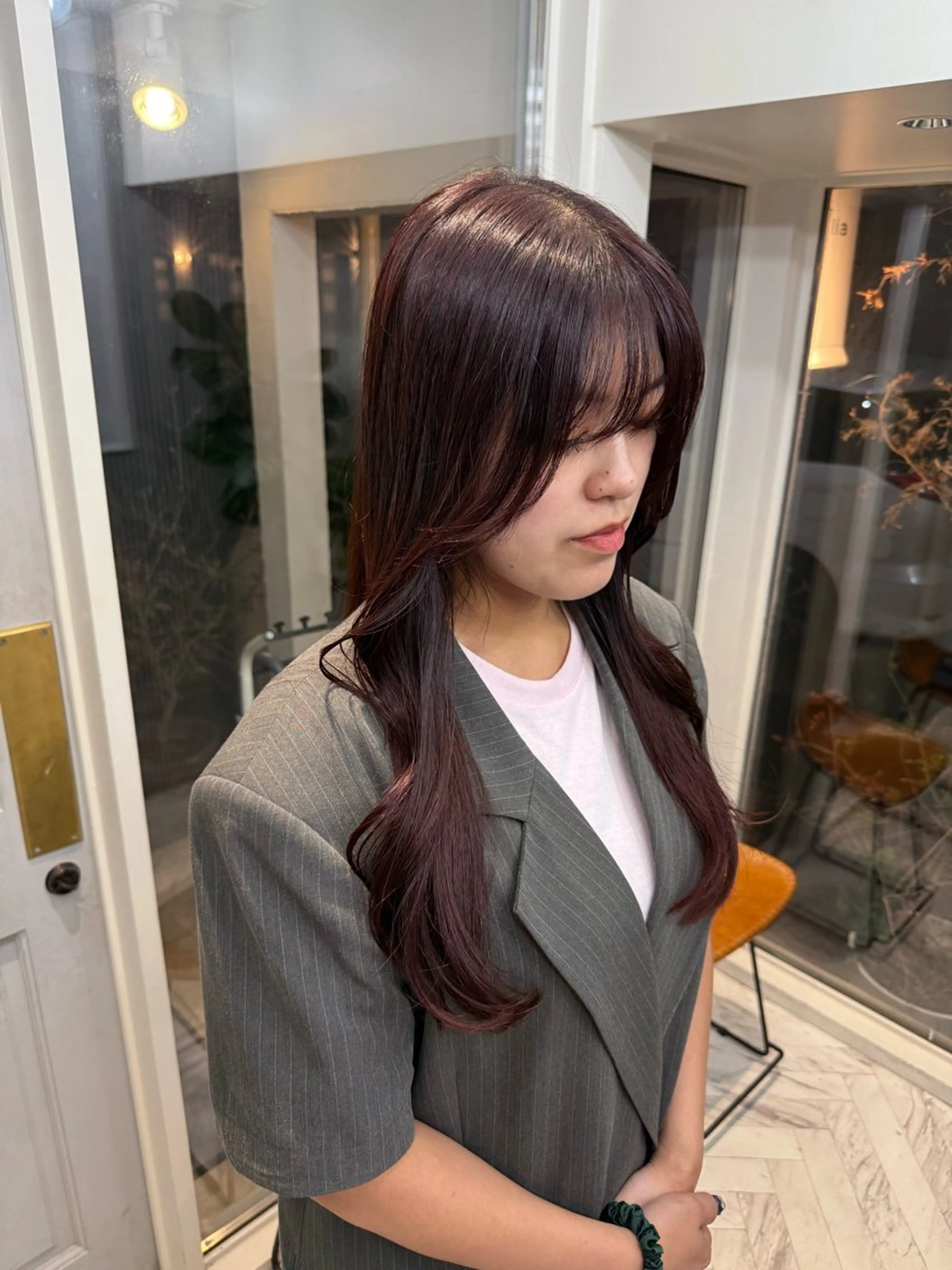 ロング カラー カット ヘアカラー Lomalia もえかのヘアスタイル