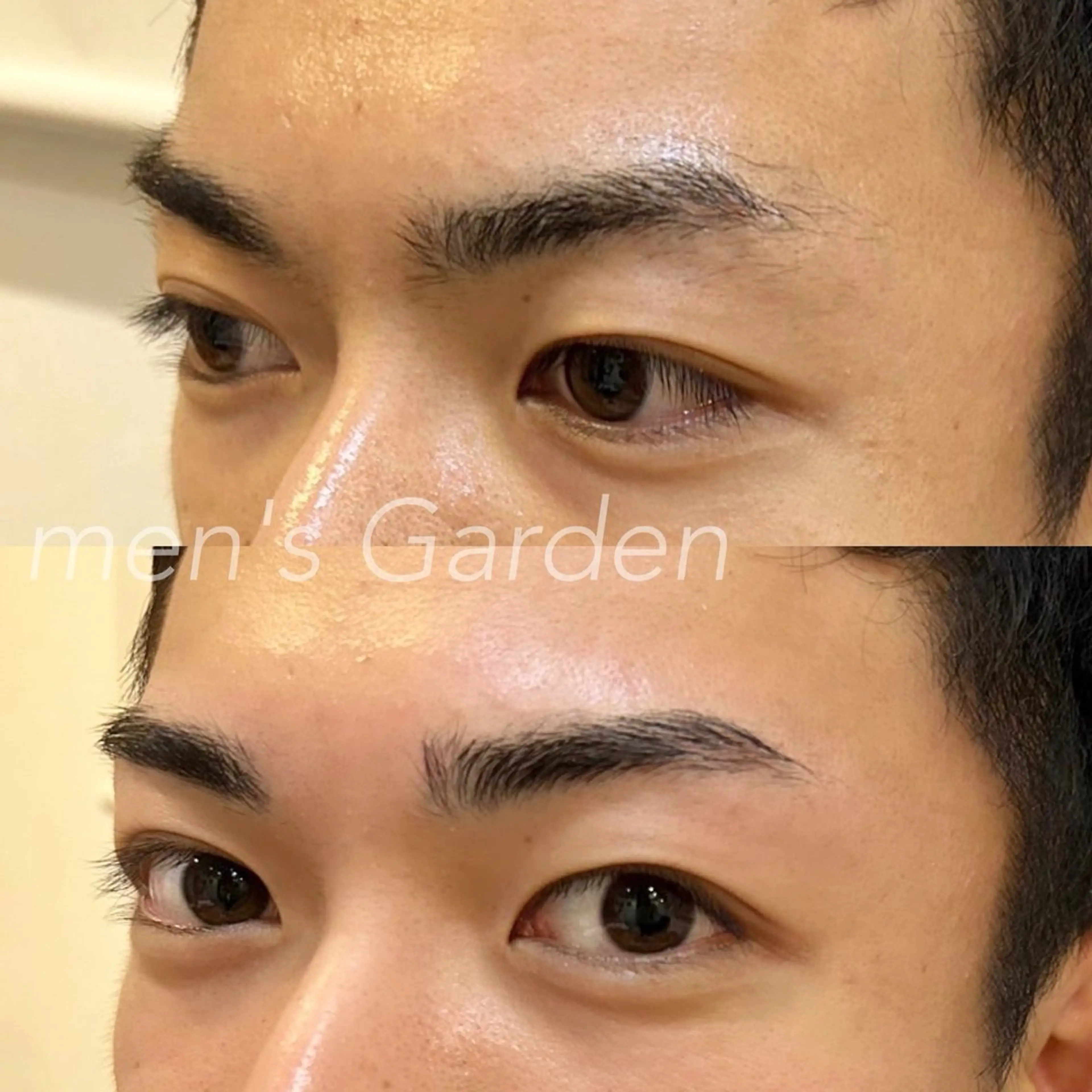 メンズ アイブロウ ハリウッドブロウリフト 眉毛ワックス脱毛 メンズガーデン yuriのネイルデザイン