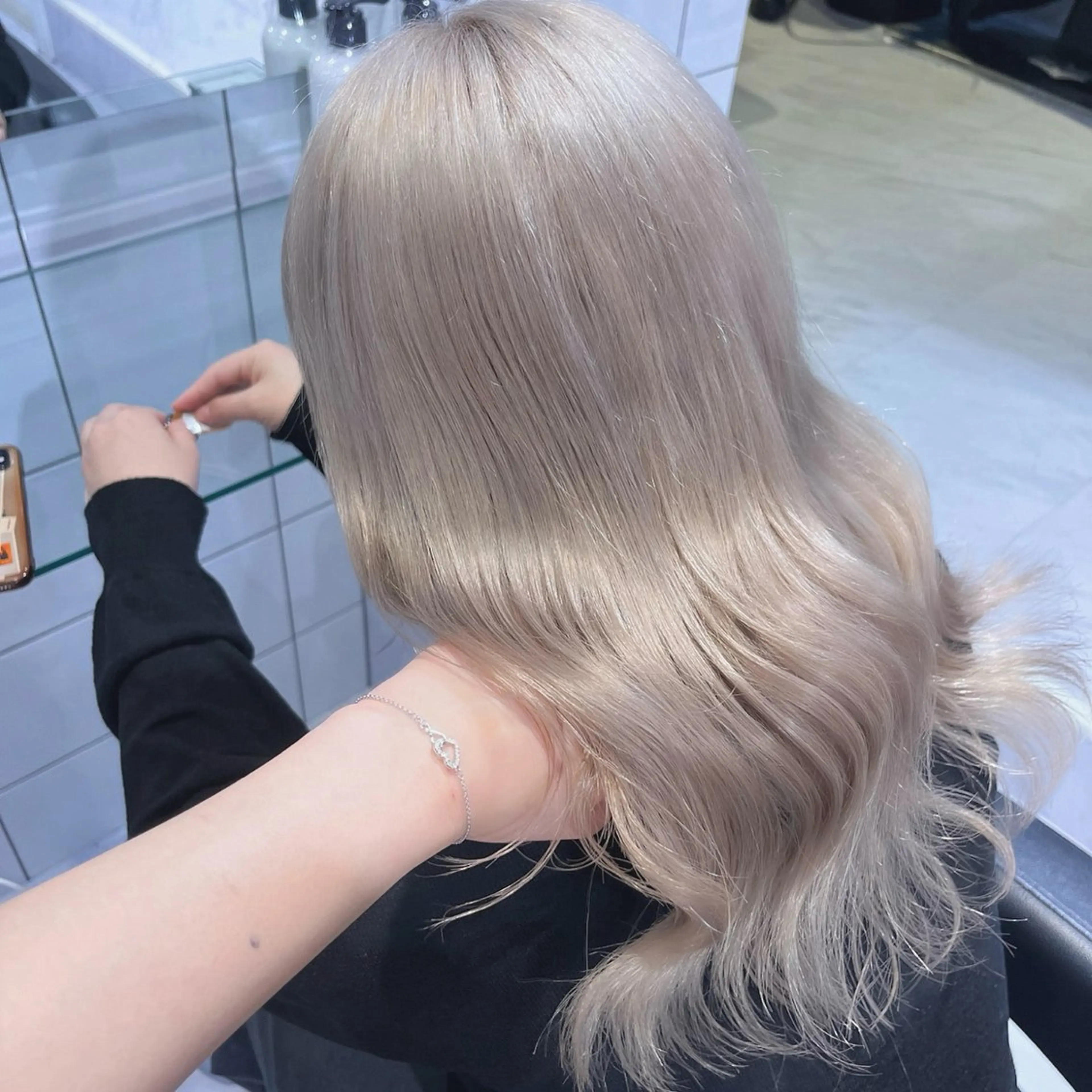 ロング カラー ヘアカラー トリートメント ヘッドスパ 🫧‪モテ髪の達人 🫧‪ハルカ💞のヘアスタイル