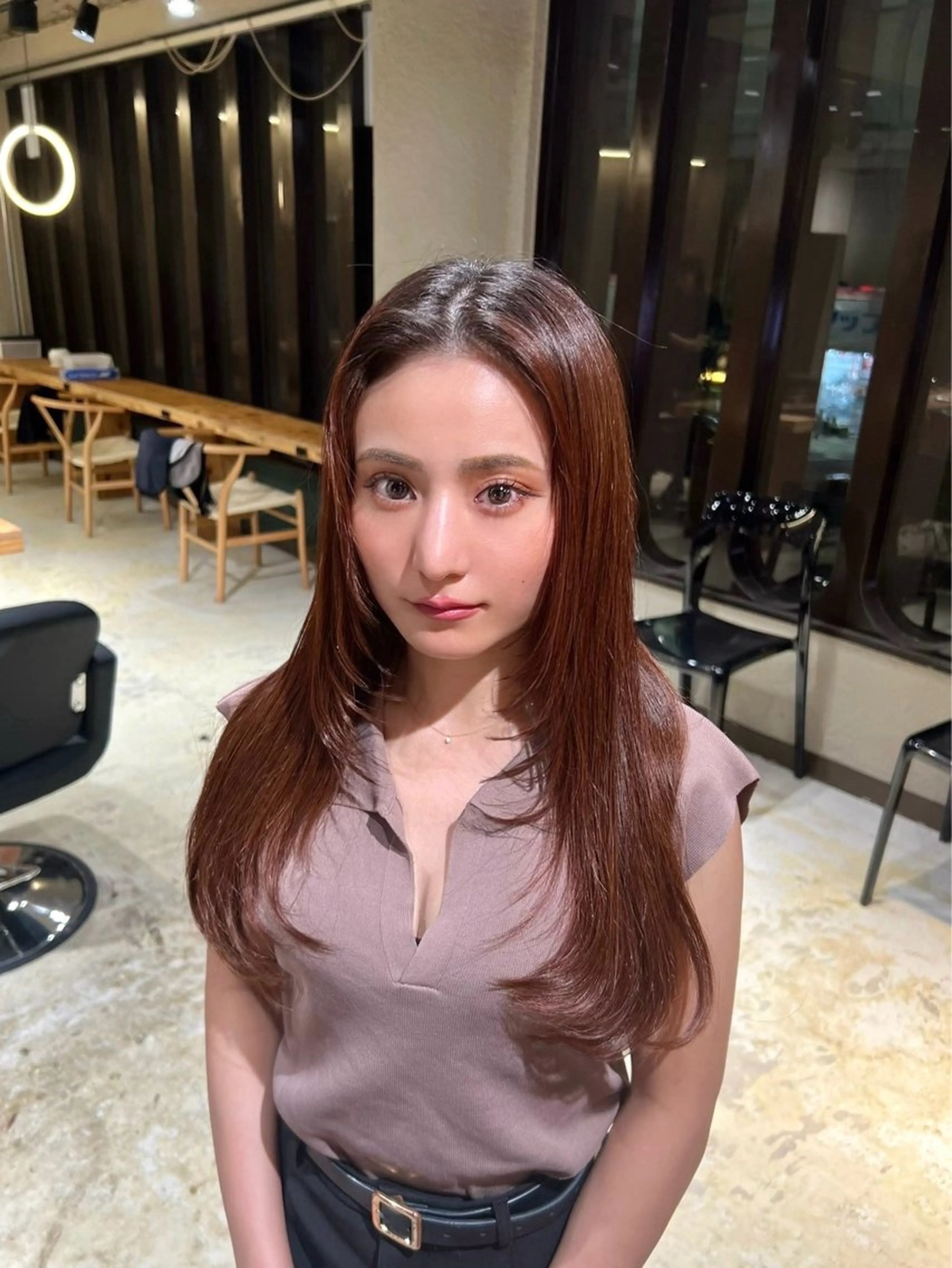 セミロング カット 💖難波レイヤー カット💖ツバサのヘアスタイル