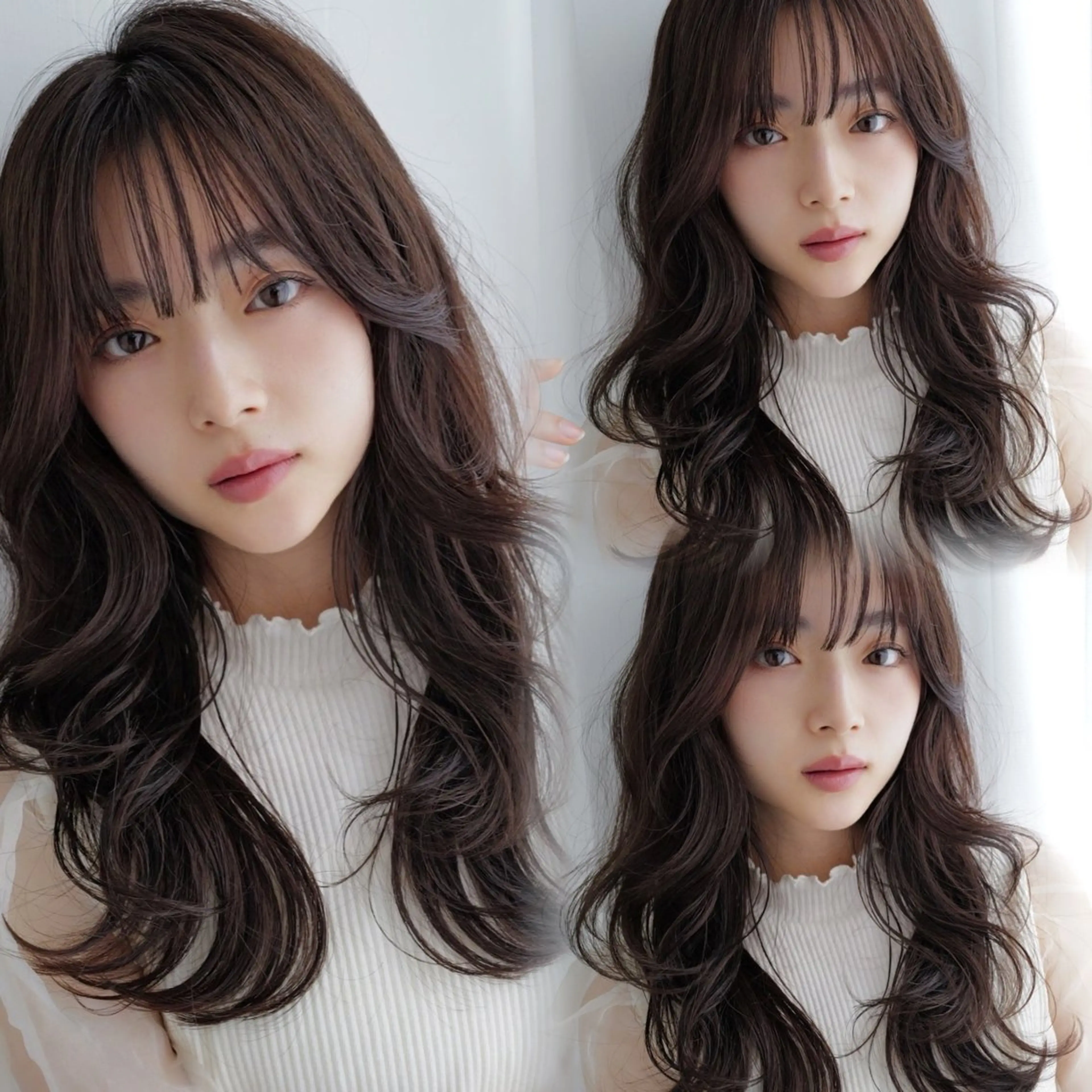 セミロング レイヤーカット 小顔カット カット ヘアカラー トリートメント ヘアセット 韓国ヘア/レイヤー/ 髪質改善/銀座/田島のヘアスタイル