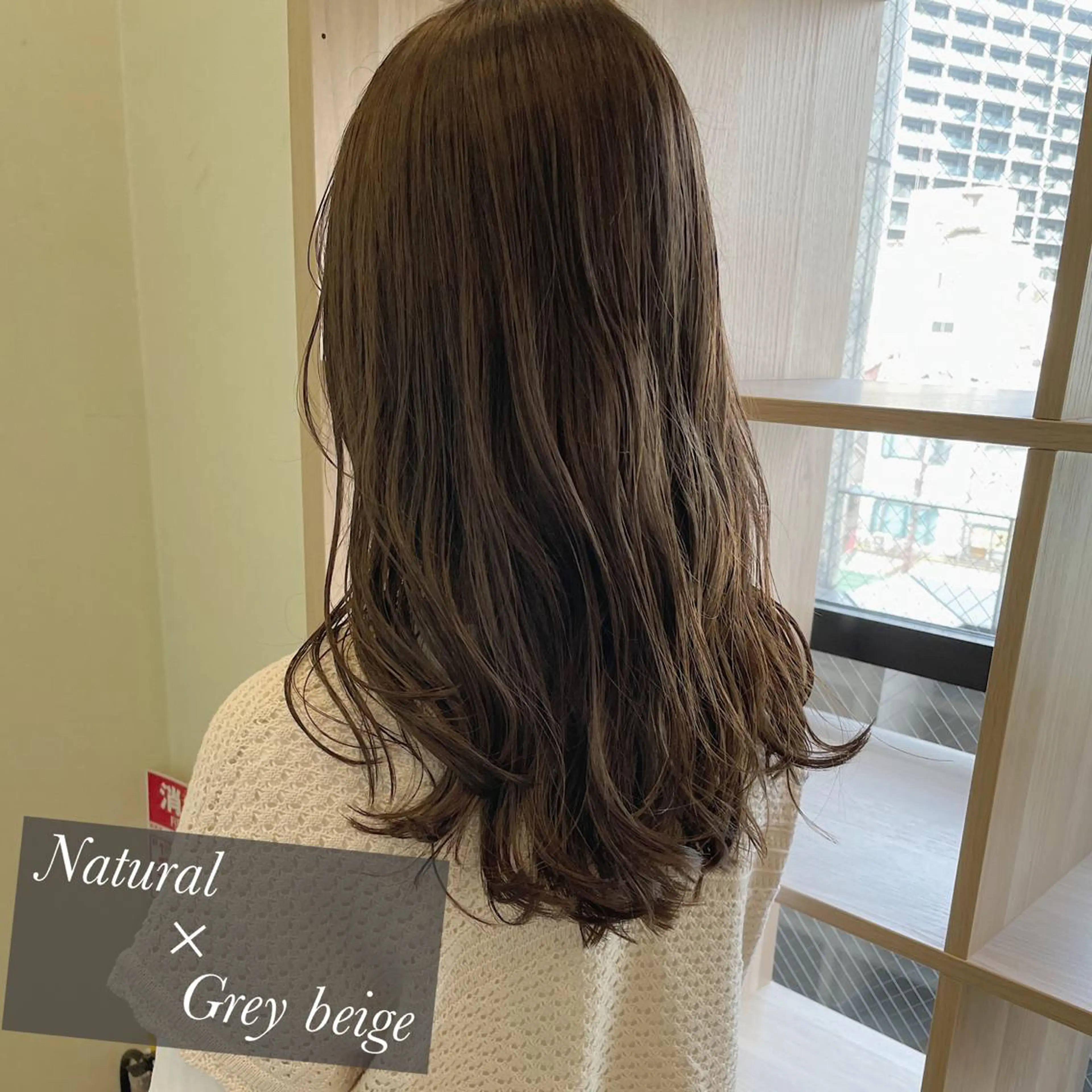 セミロング カラー 透明感カラー グレージュ カット ヘアカラー トリートメント 髪質改善とカラー特化 ✨Hito.nowaのヘアスタイル