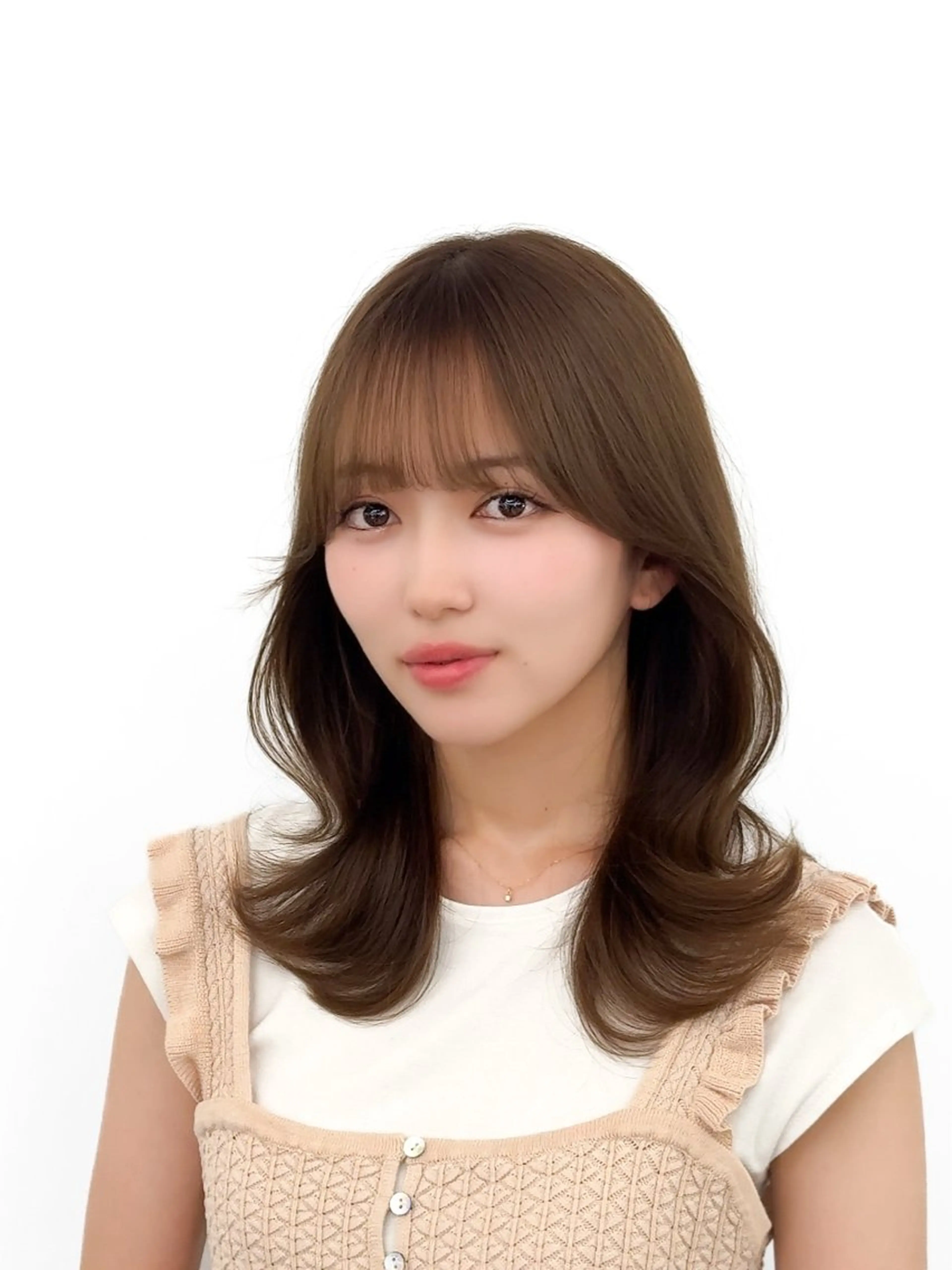セミロング カラー ヘアアレンジ カット ヘアカラー トリートメント 最小顔周り&レイヤー 特化/池袋/kokiのヘアスタイル